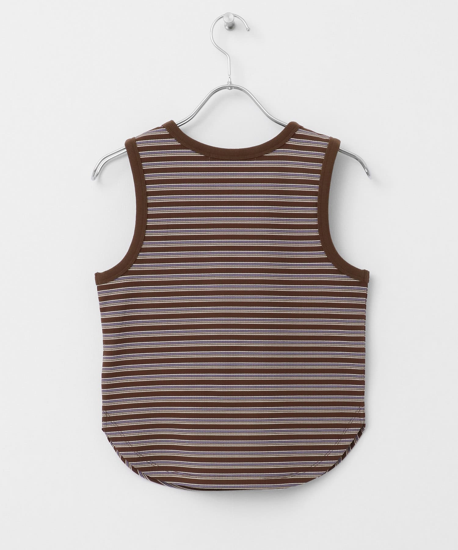 クロップドタンクトップ BRN border one