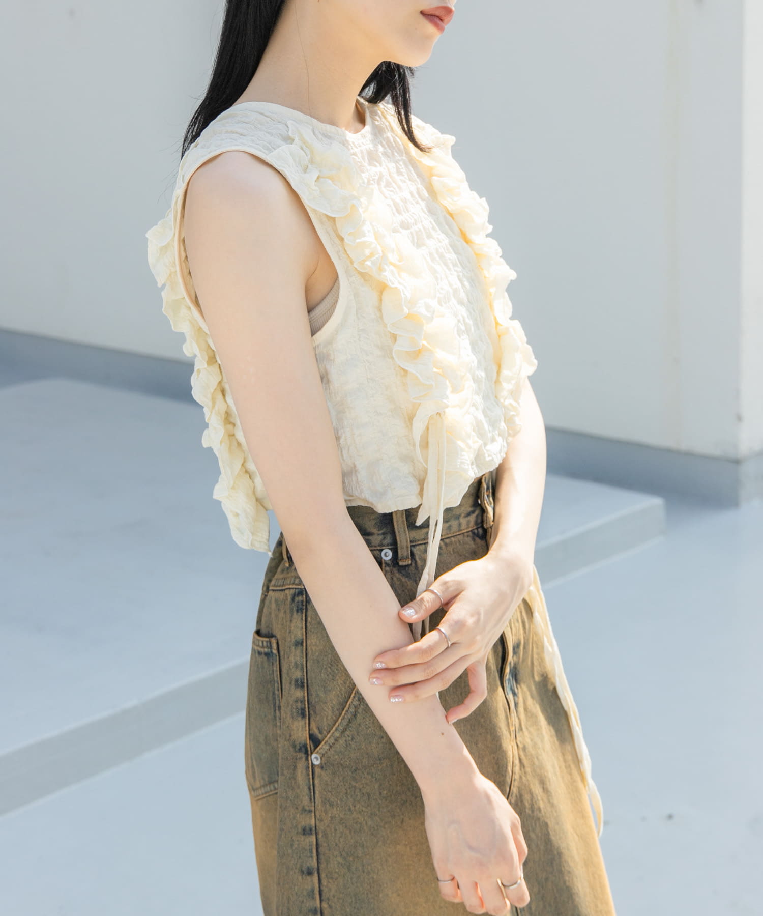 身長：160cm サイズ：one