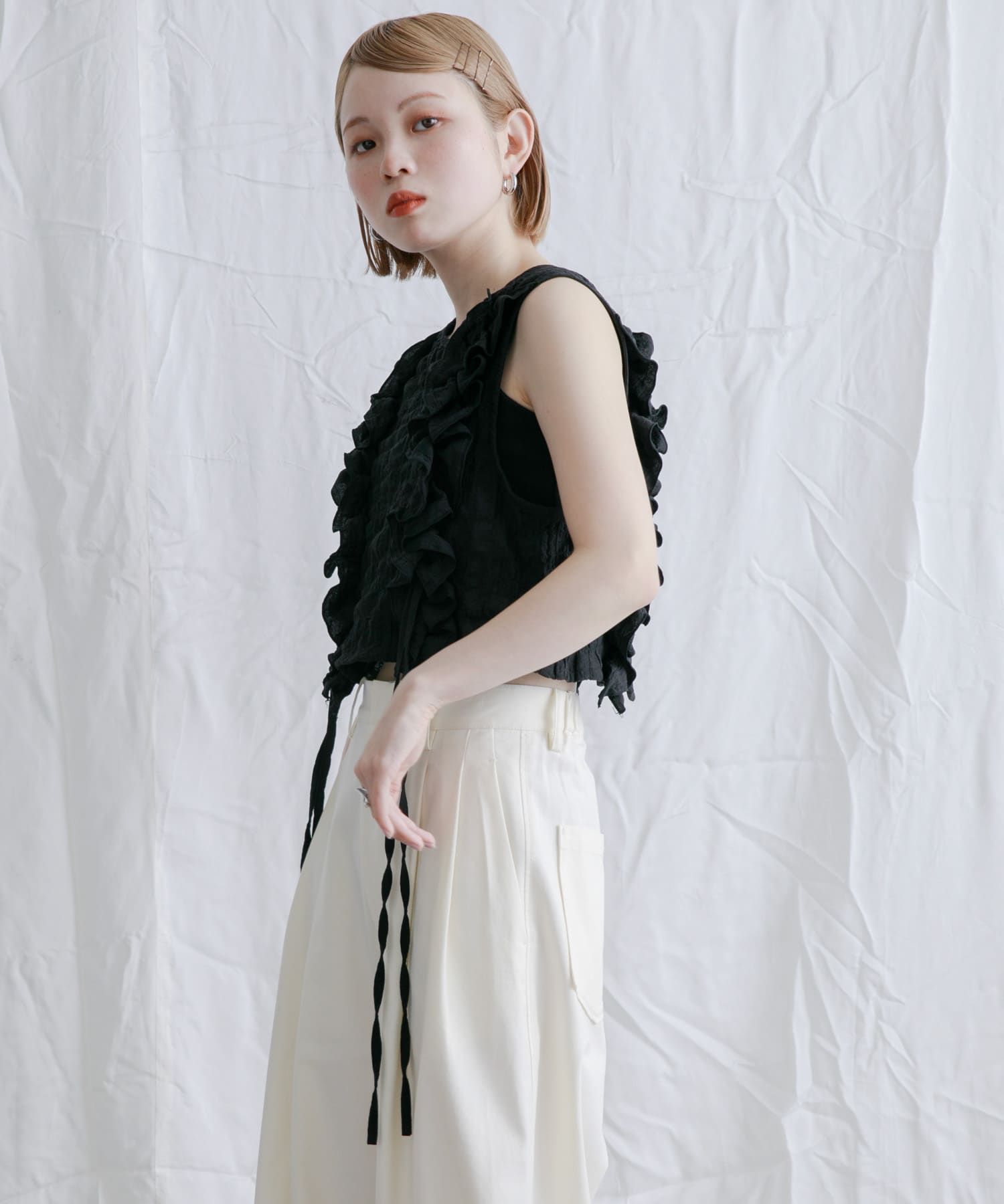 身長：153cm サイズ：one