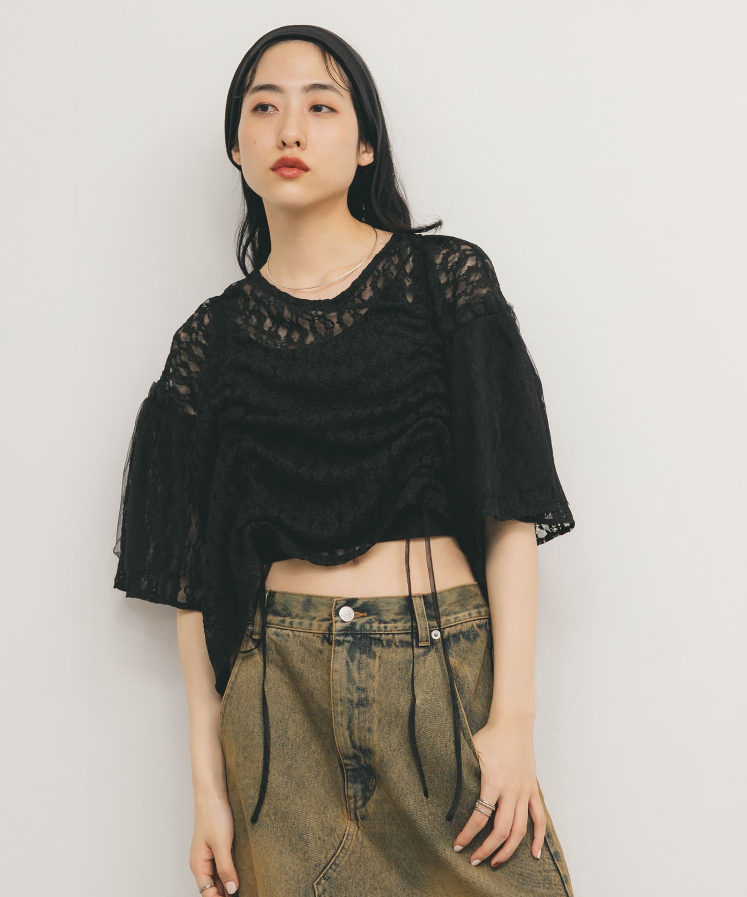 身長：160cm サイズ：one