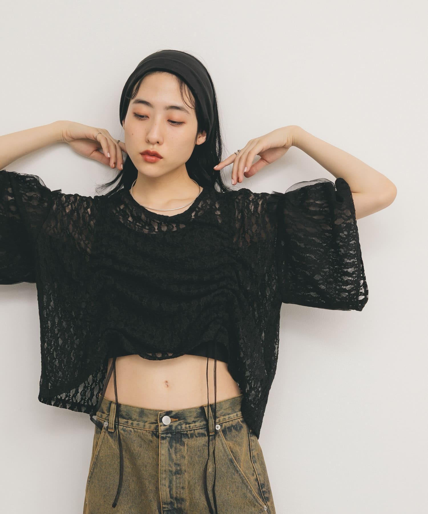身長：160cm サイズ：one