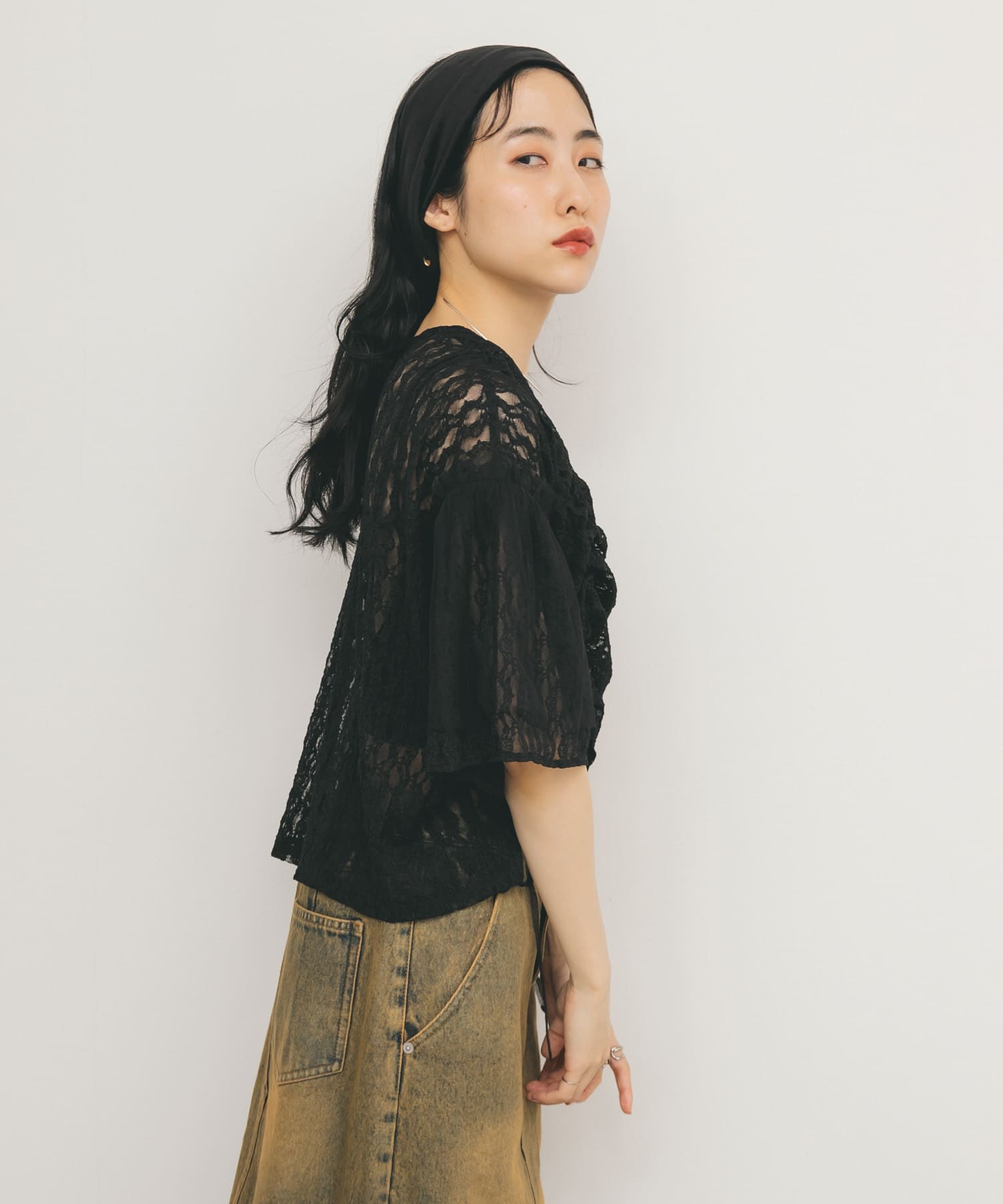 身長：160cm サイズ：one