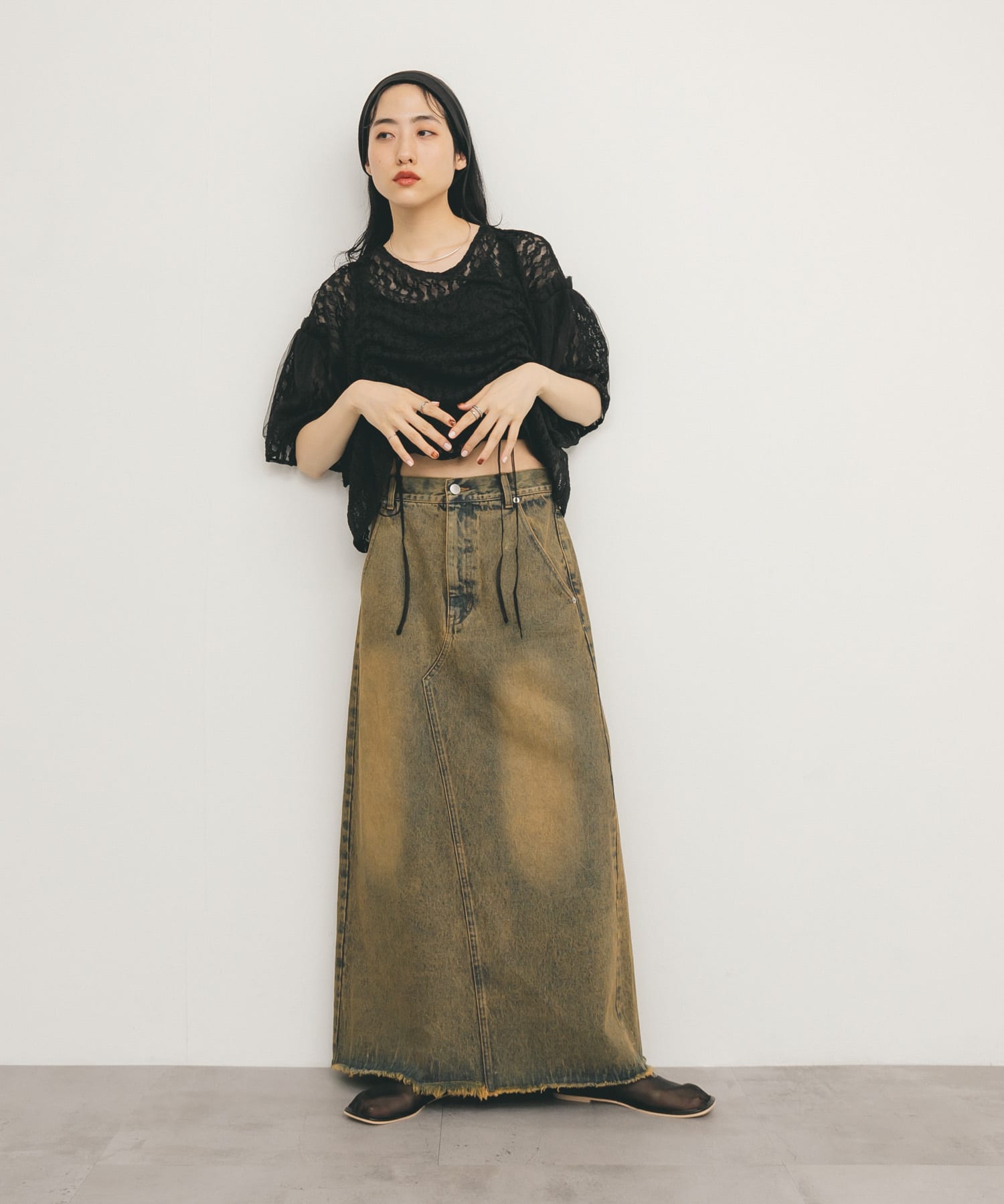 身長：160cm サイズ：one