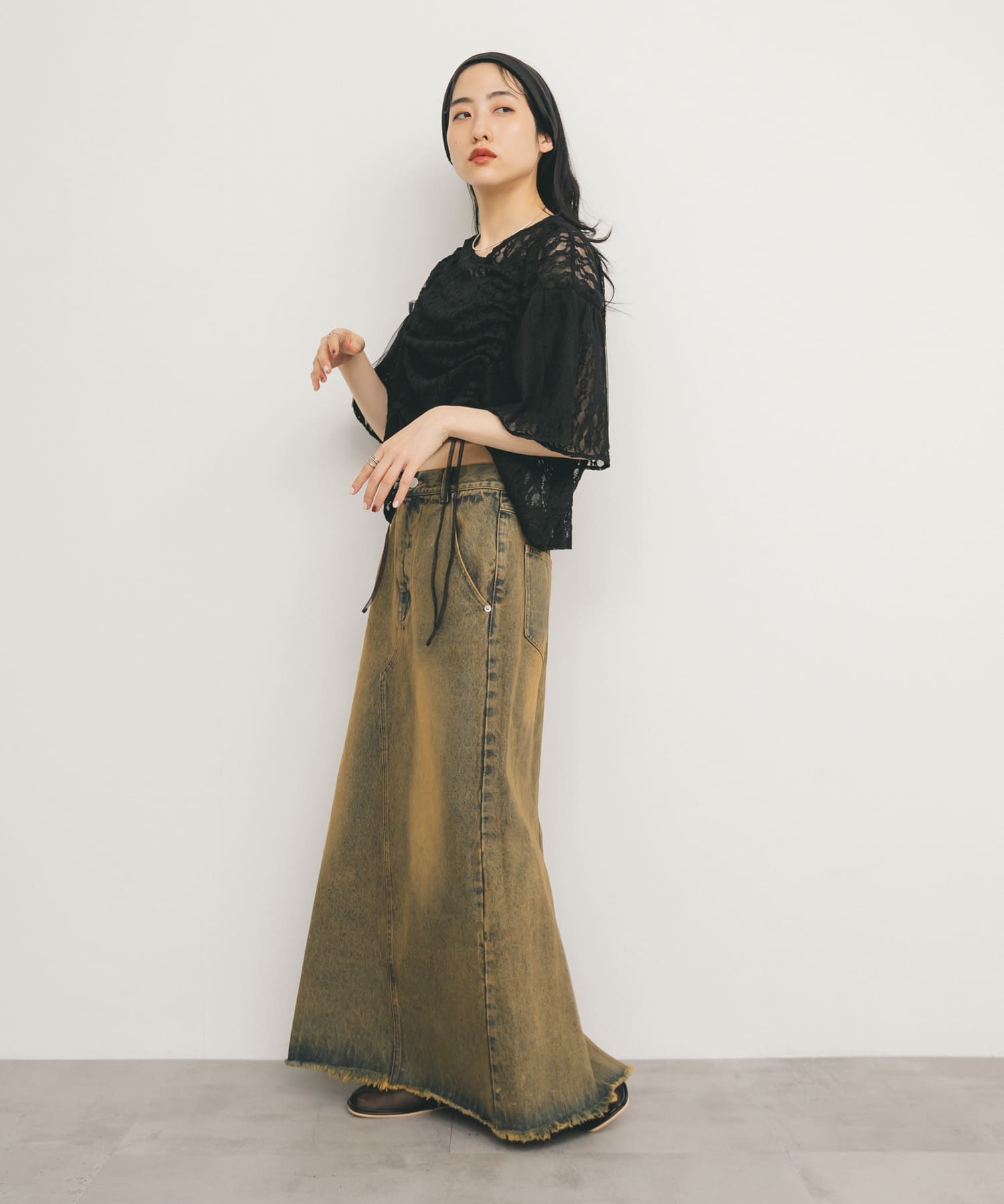 身長：160cm サイズ：one