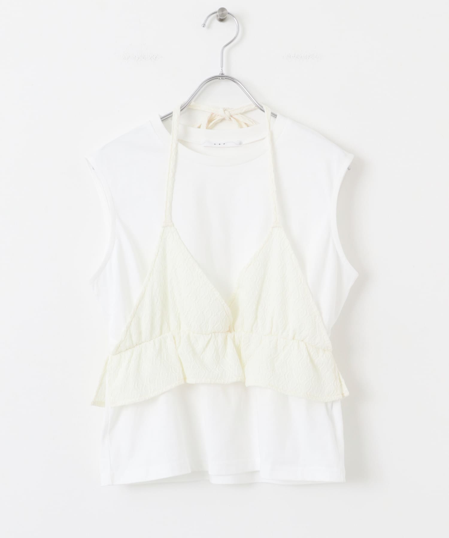 ビスチェドッキングトップス OFF×IVORY one