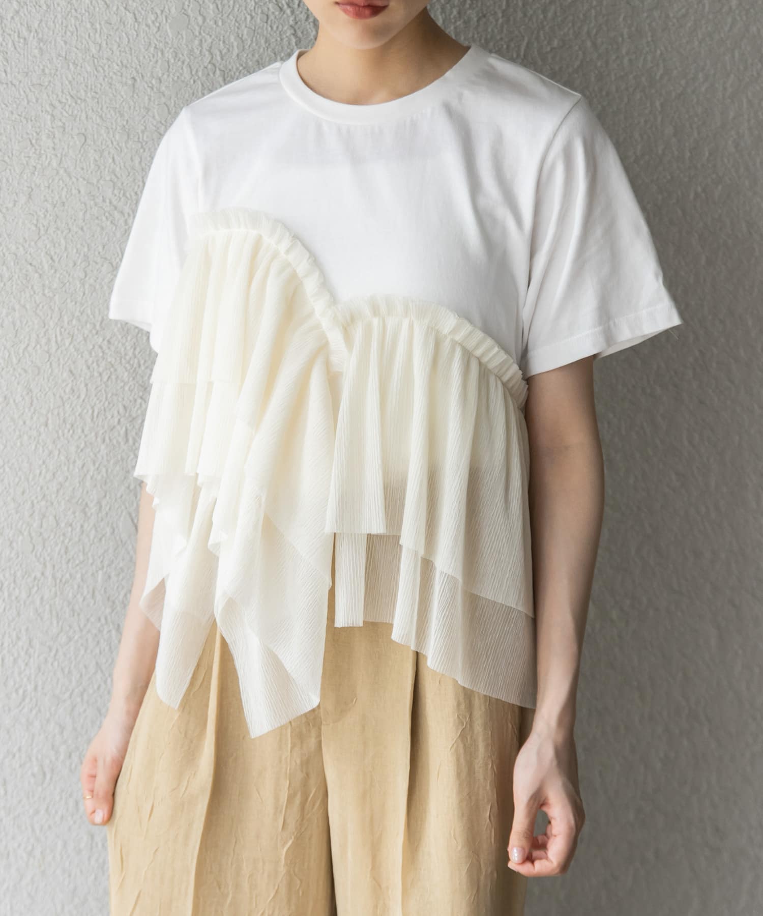 アシメフリルドッキングTEE