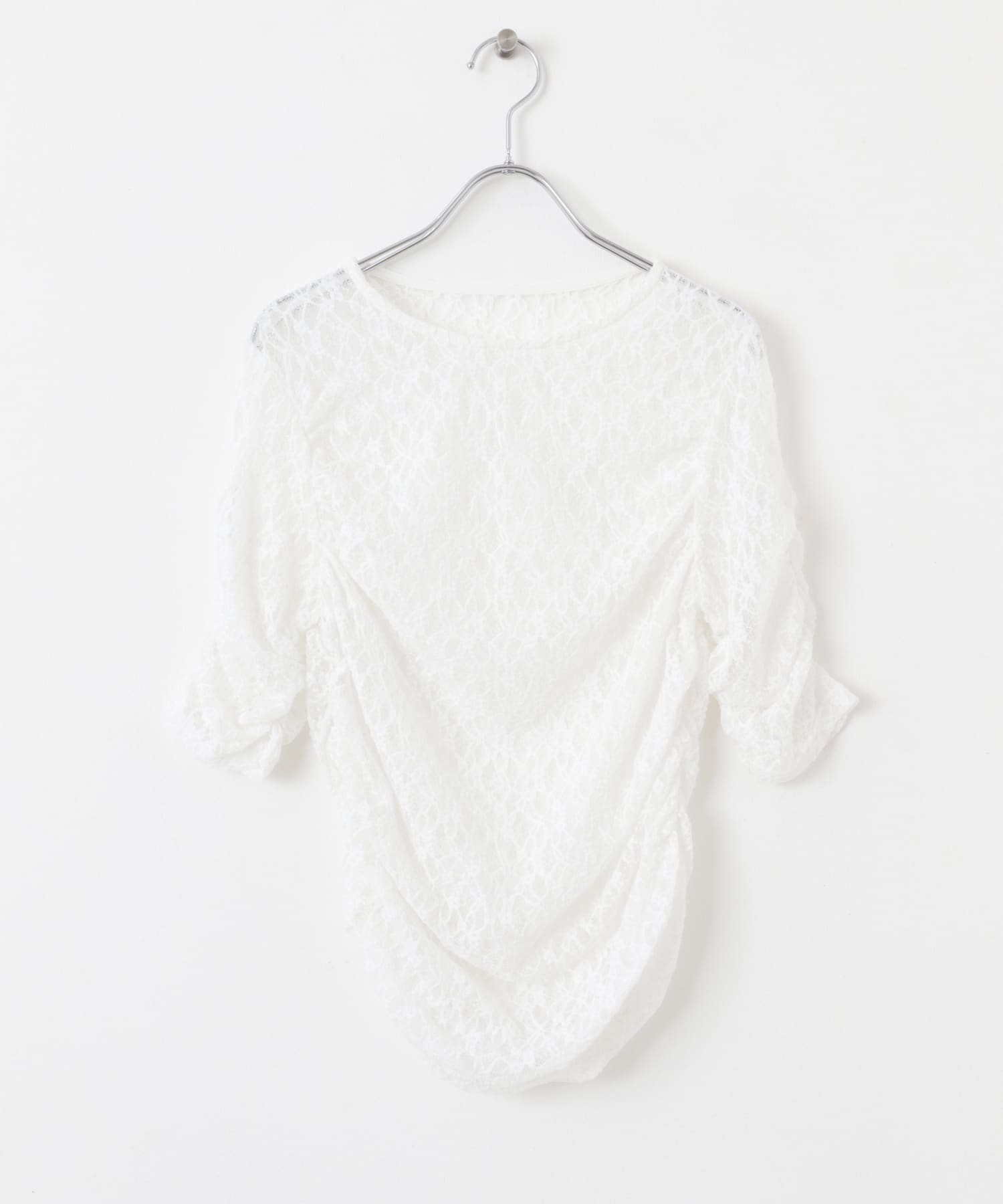 ハーフスリーブドレープレースTEE OFF one