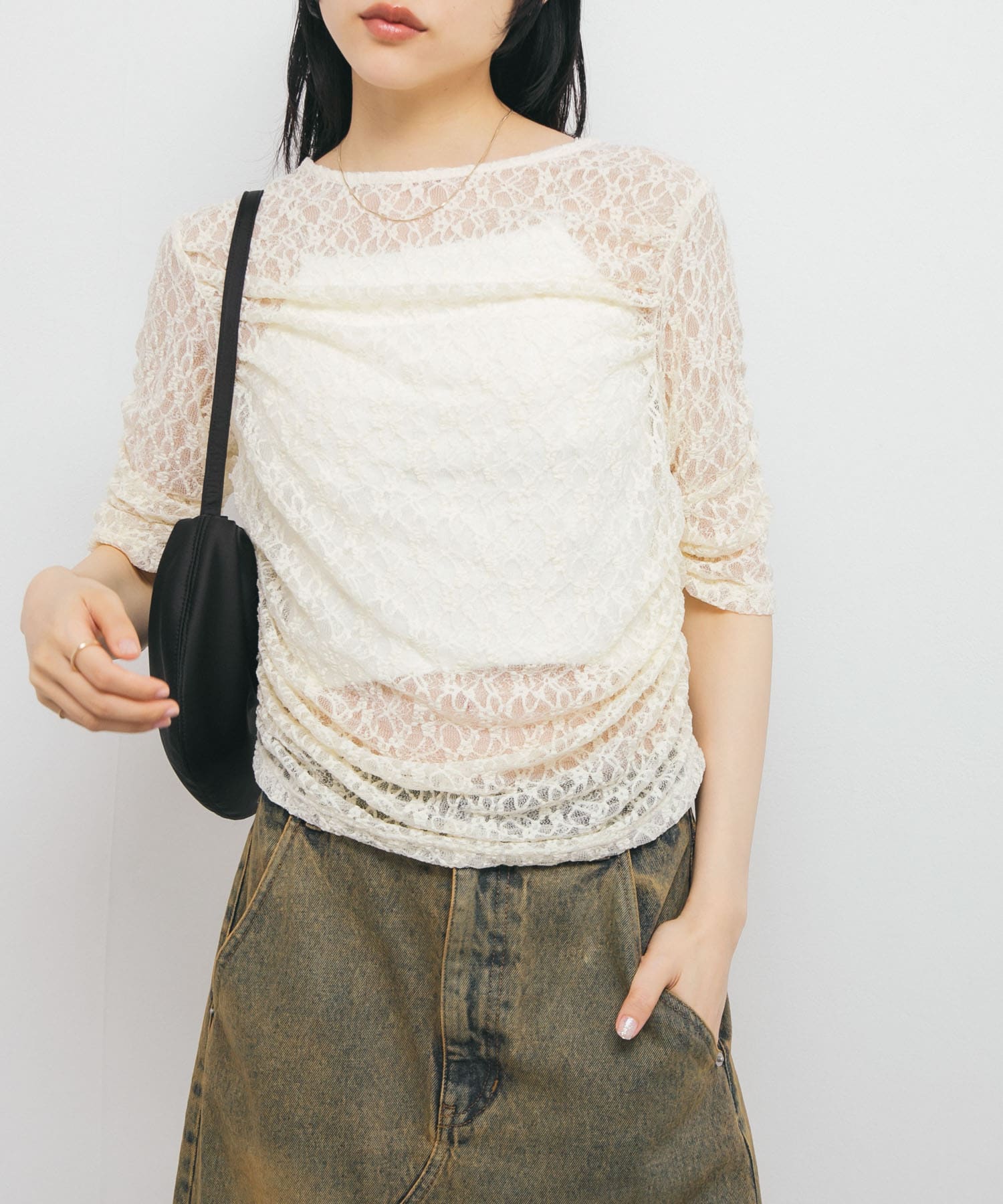 身長：160cm サイズ：one