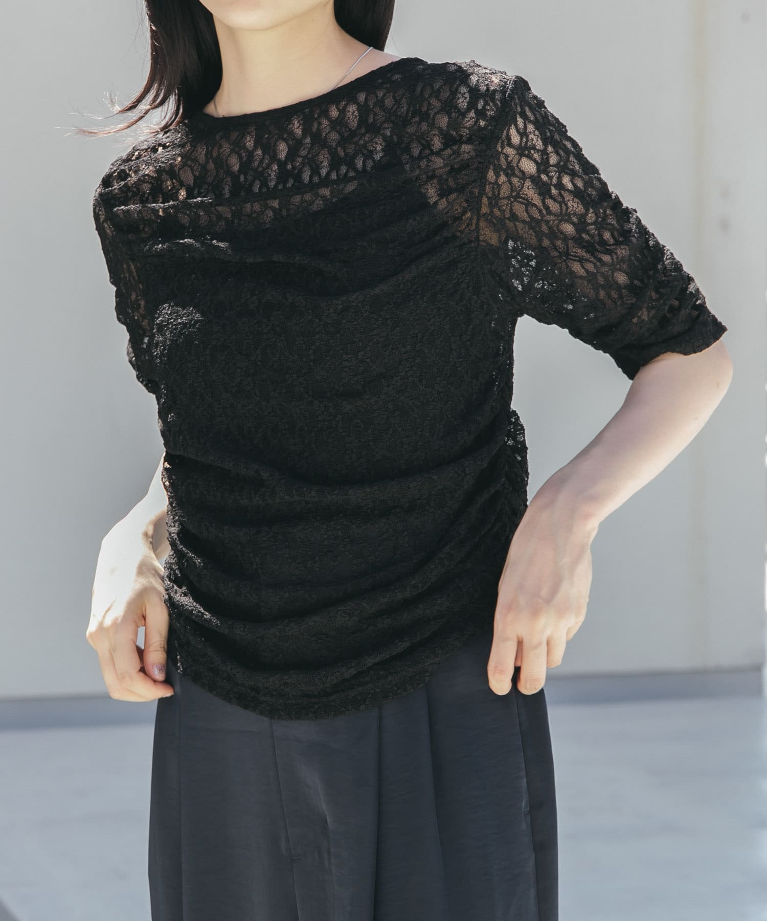 身長：160cm サイズ：one