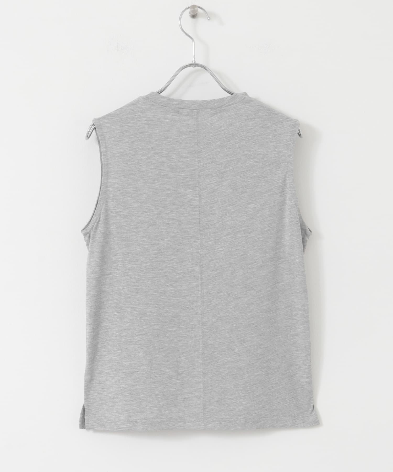 デザインステッチスリーブレスカットソー GRAY one