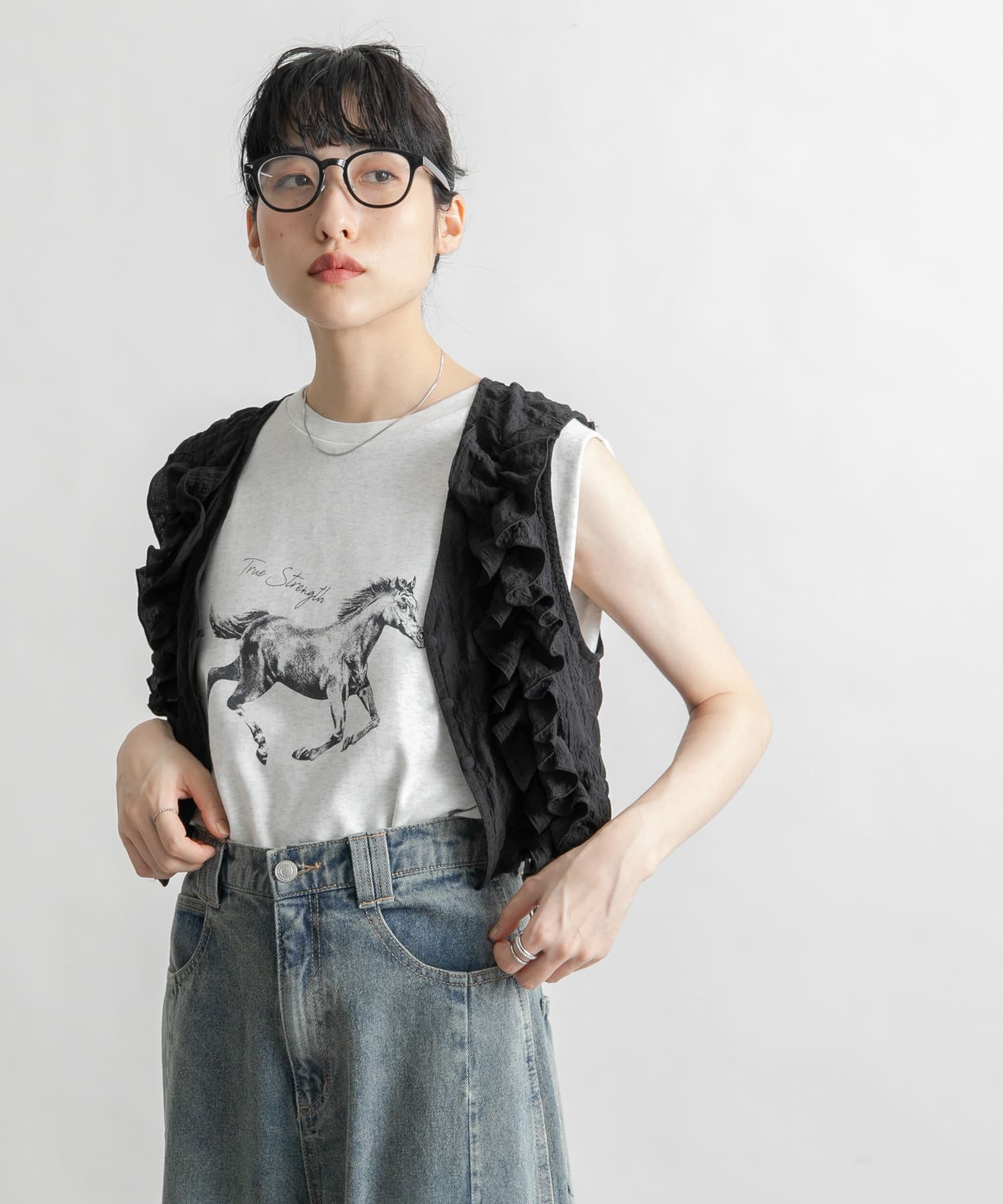 身長：160cm サイズ：one