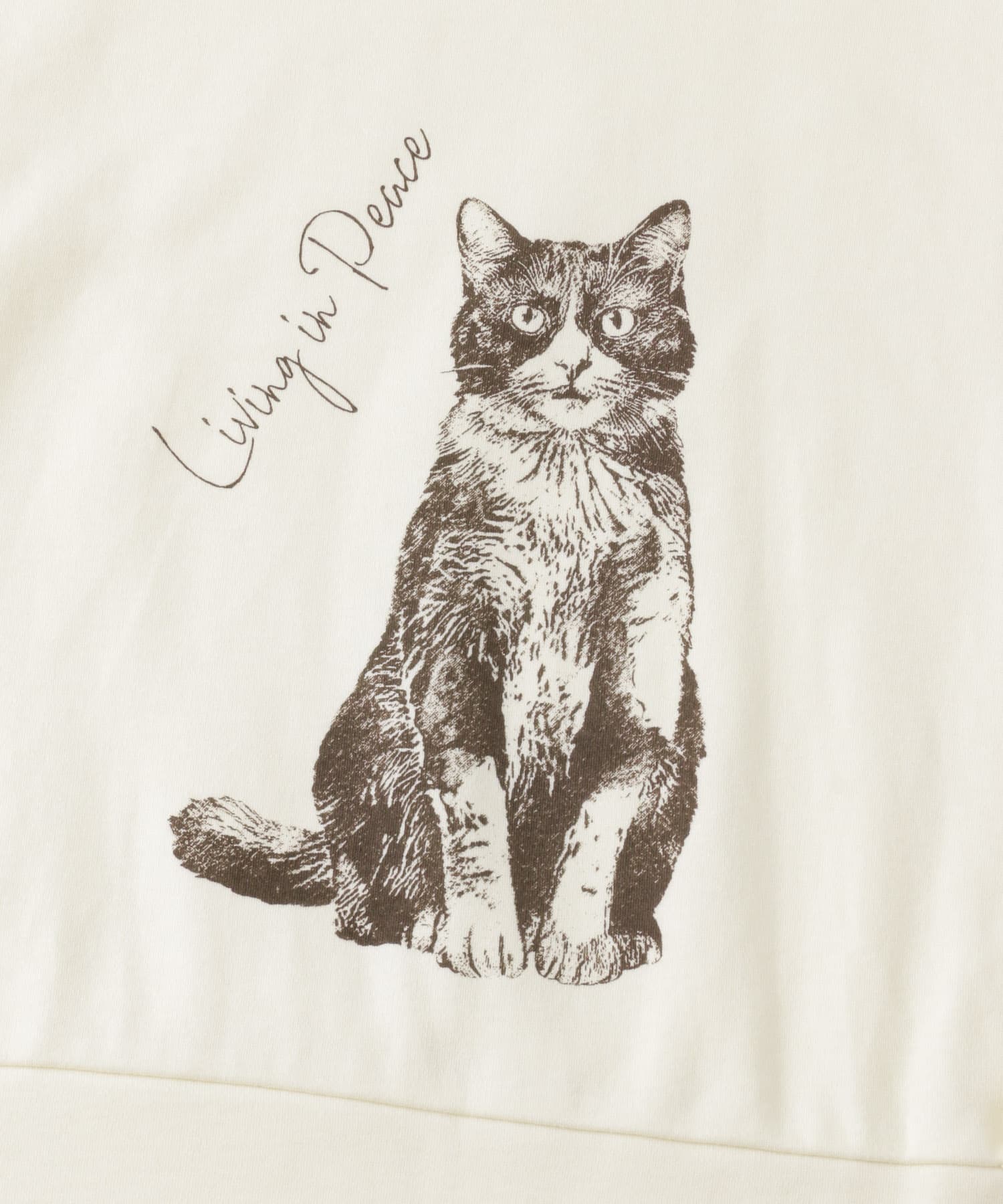 ノースリーブプリントカットソー CREAM one