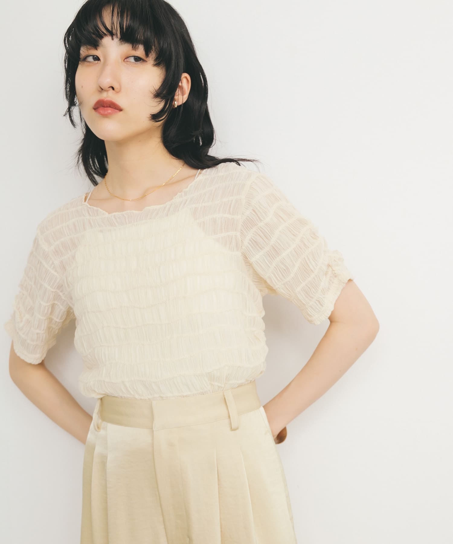 身長：160cm サイズ：one