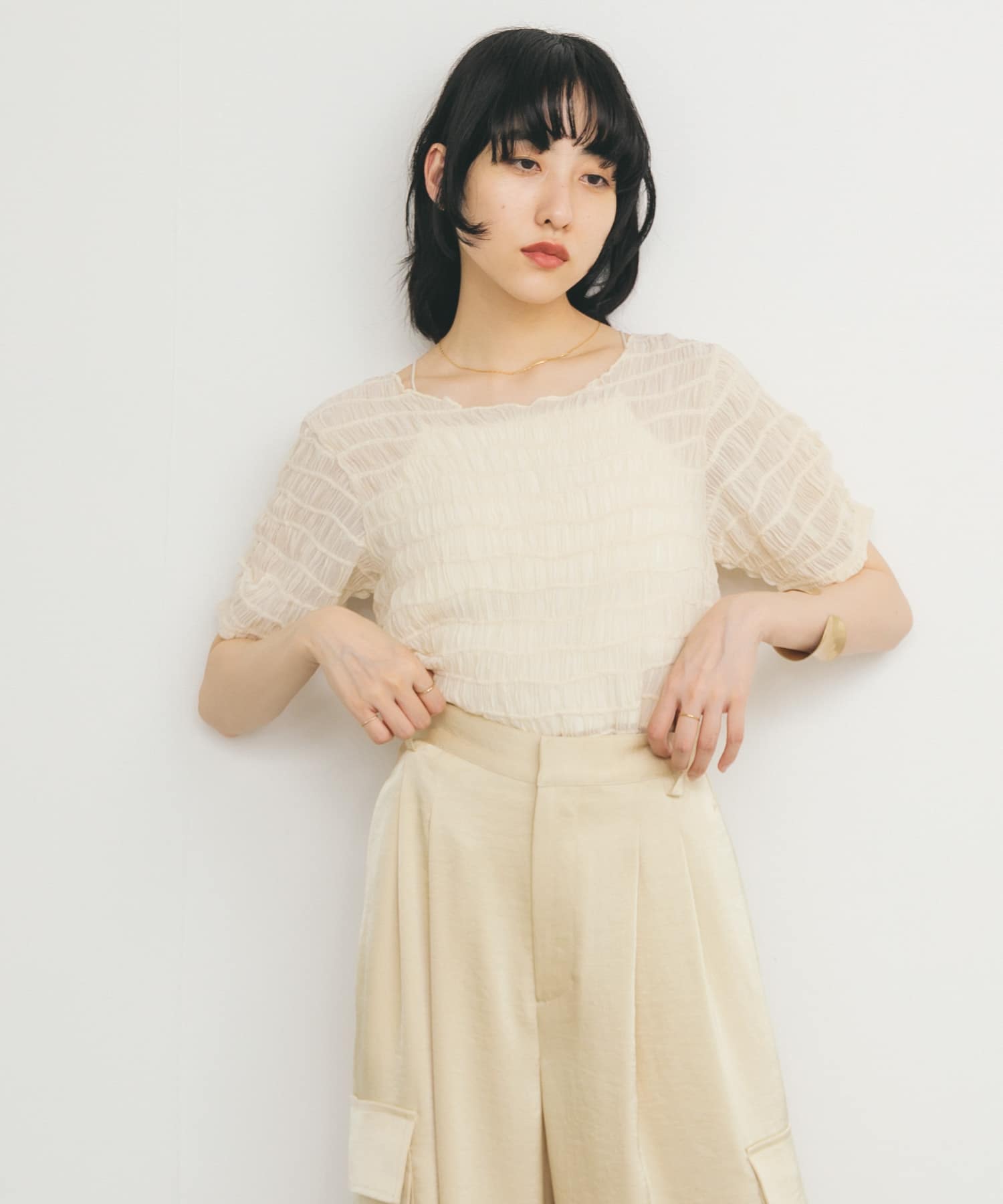 身長：160cm サイズ：one