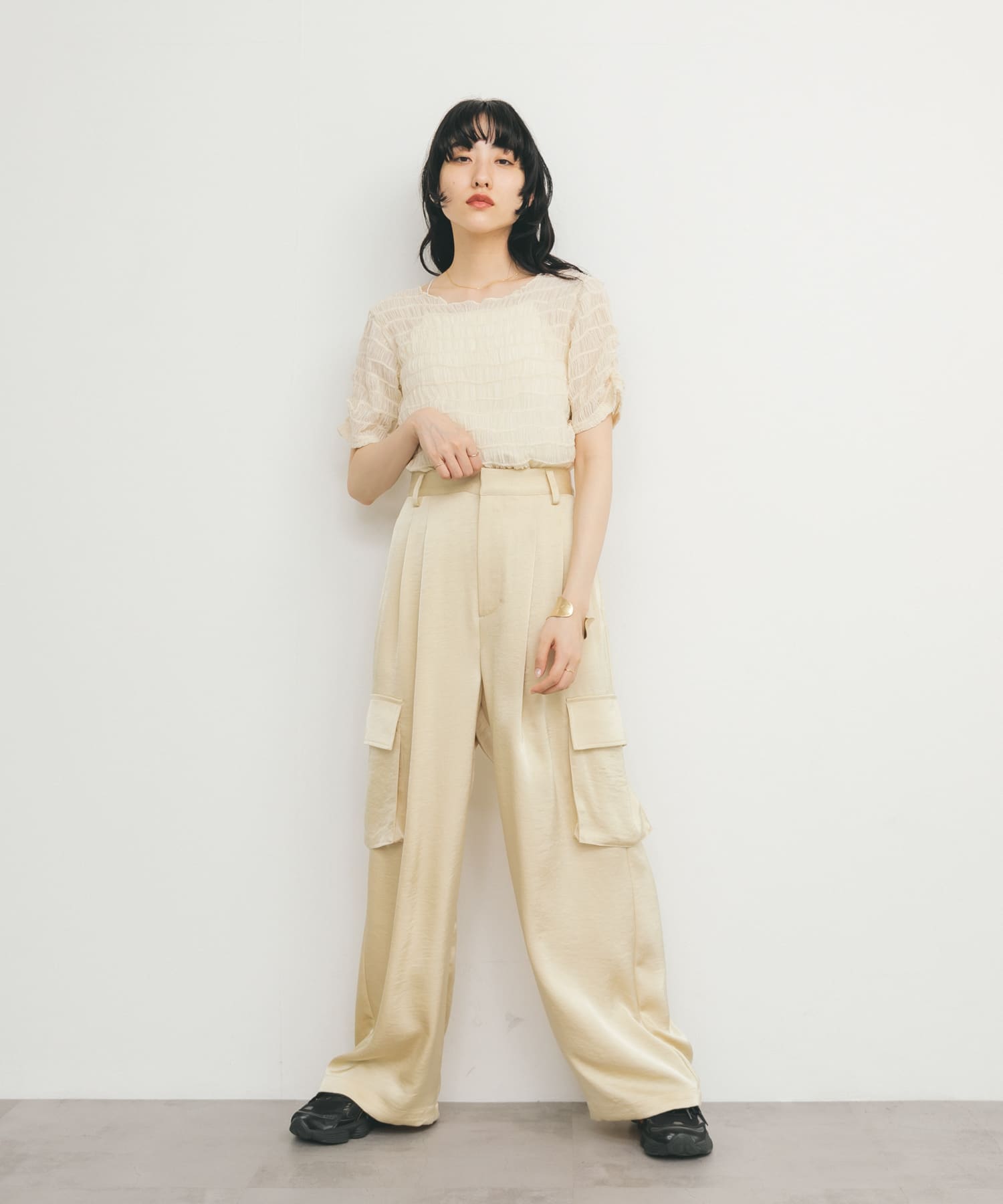 身長：160cm サイズ：one