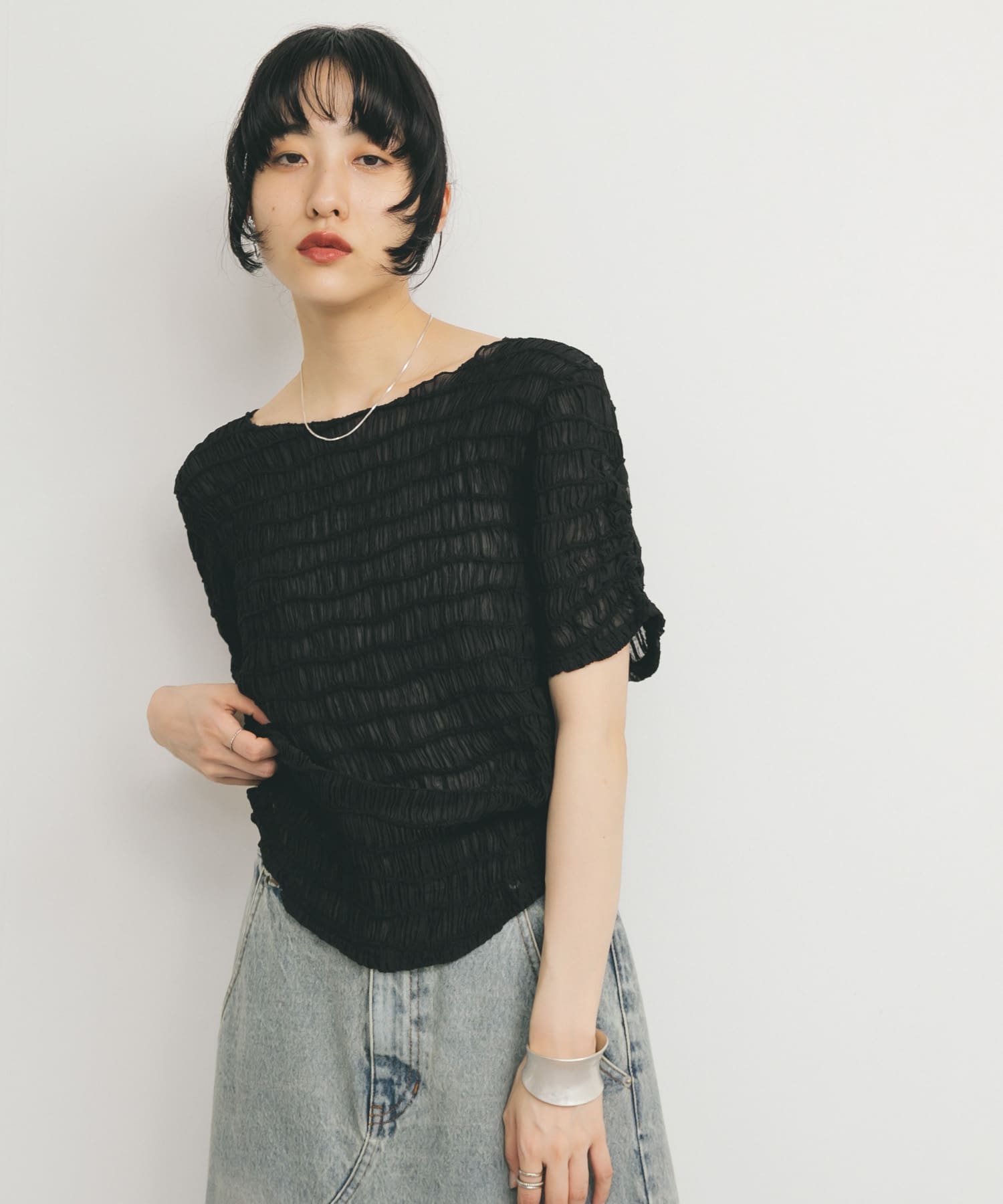 身長：160cm サイズ：one