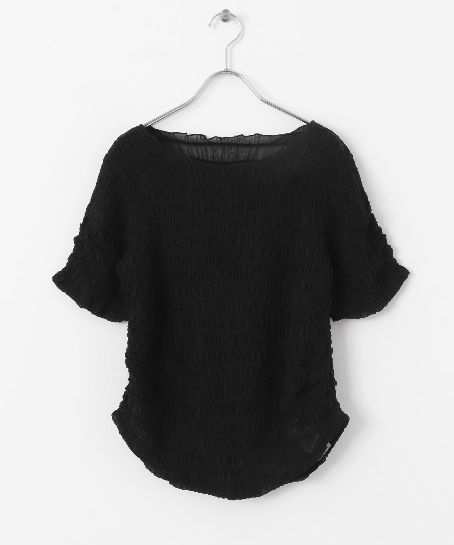 シャーリングシアートップス BLACK one