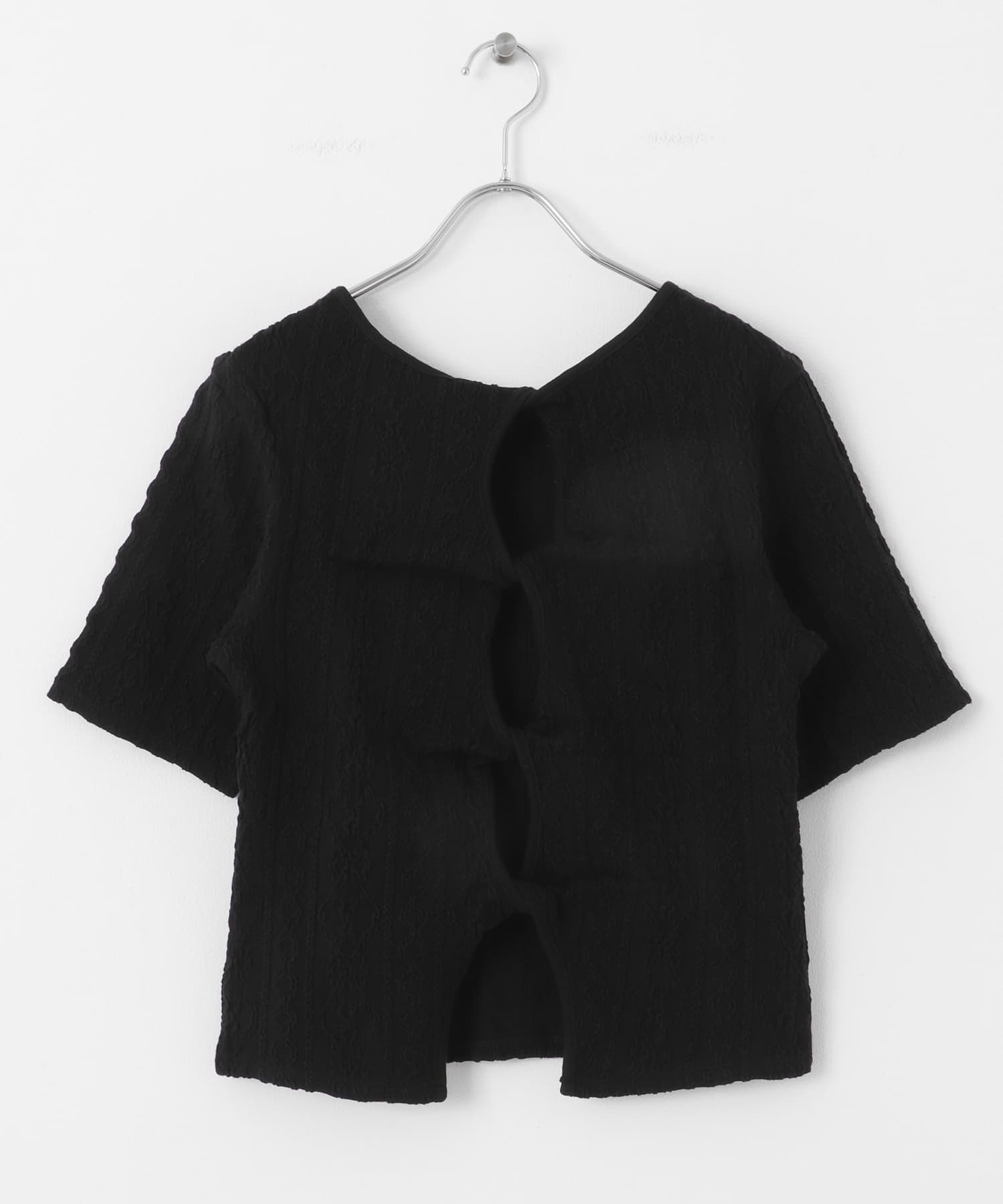 2WAYケーブルジャカードトップス BLACK one