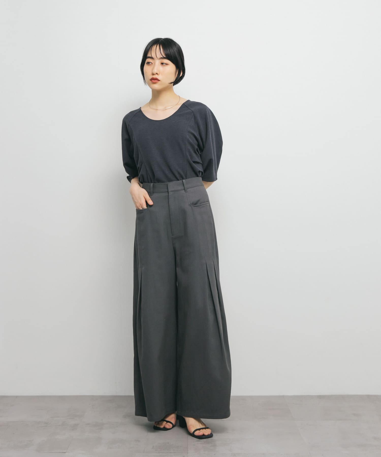 身長：160cm サイズ：one