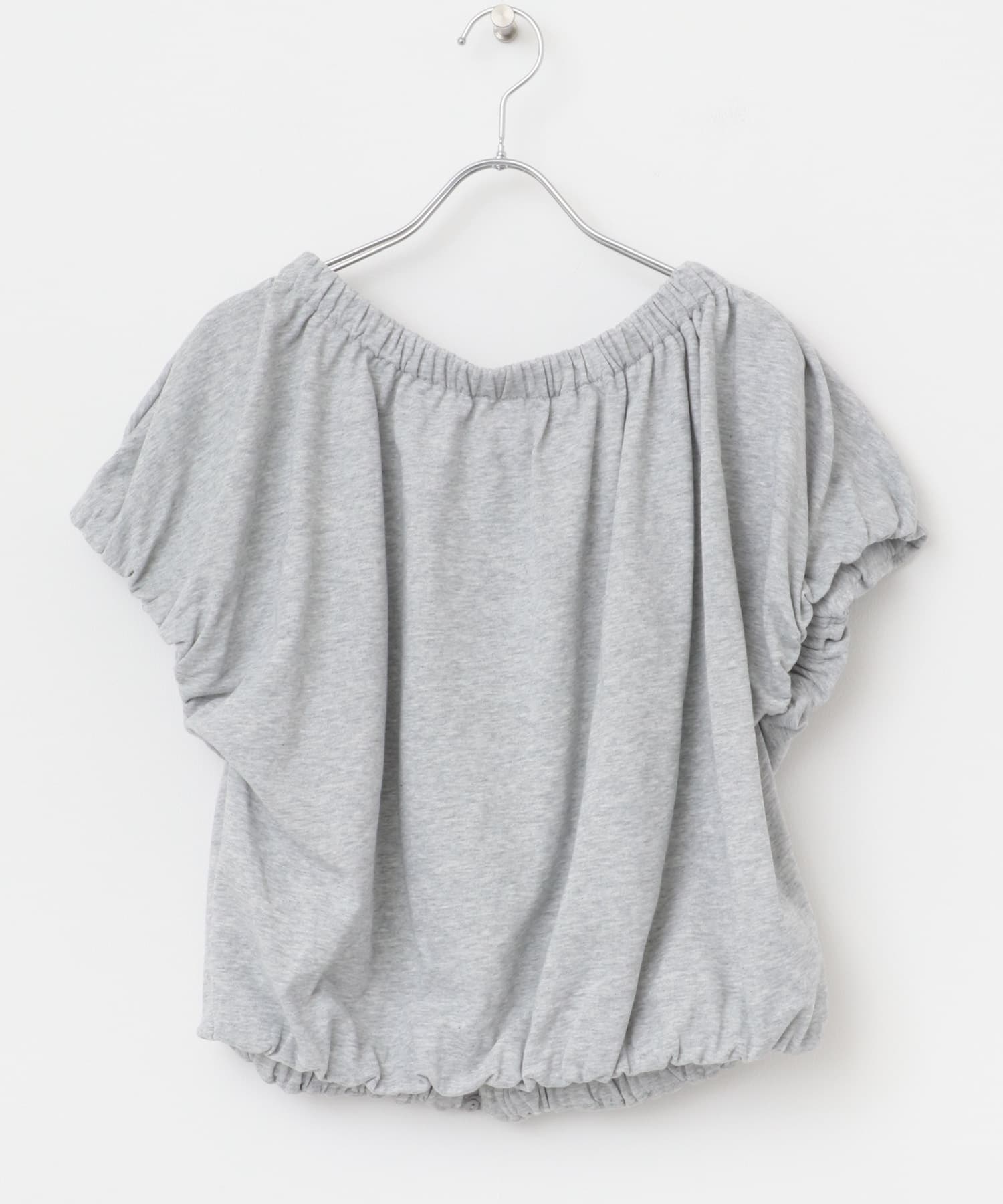 リボンギャザースウェット TOP GRAY one