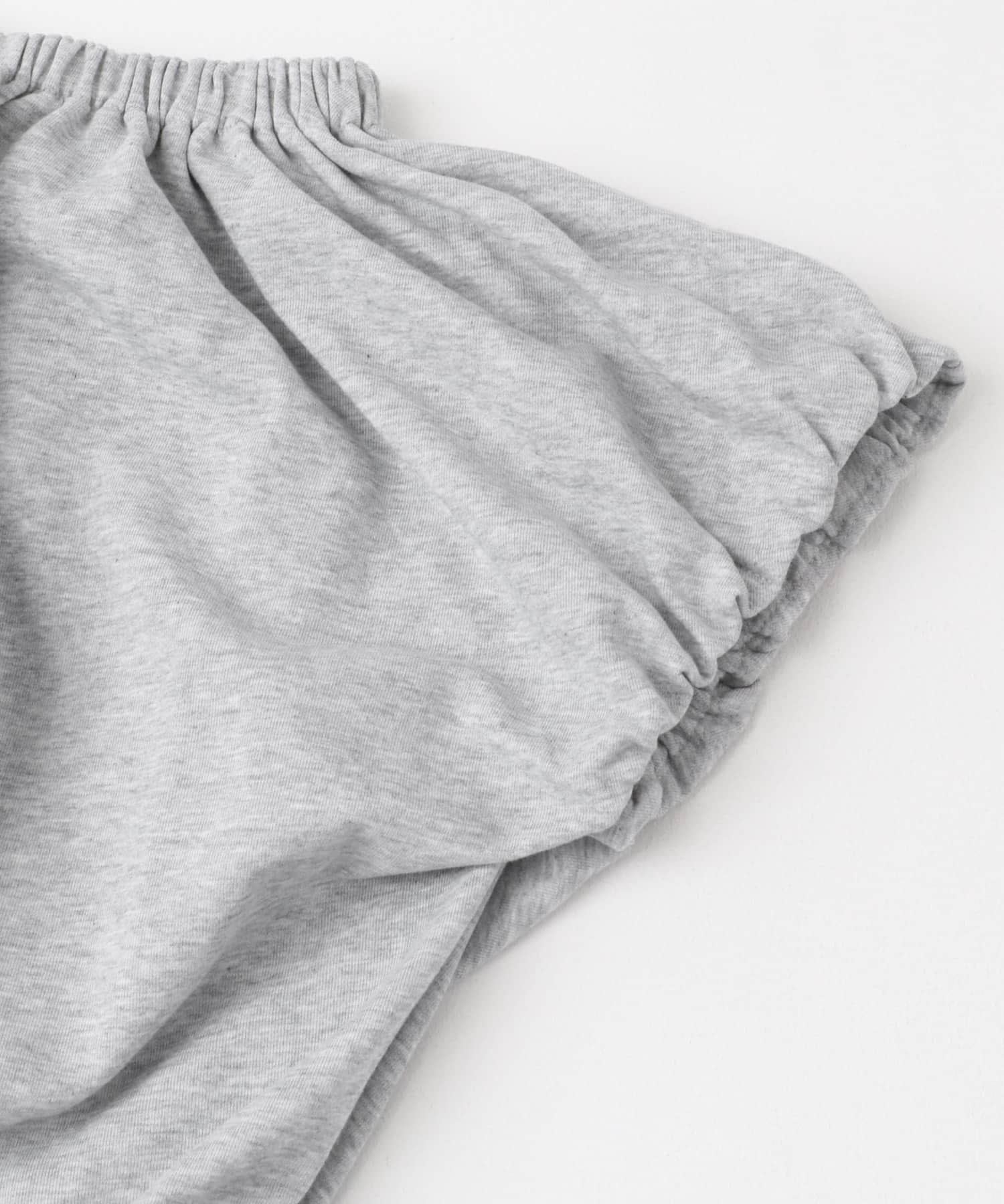 リボンギャザースウェット TOP GRAY one