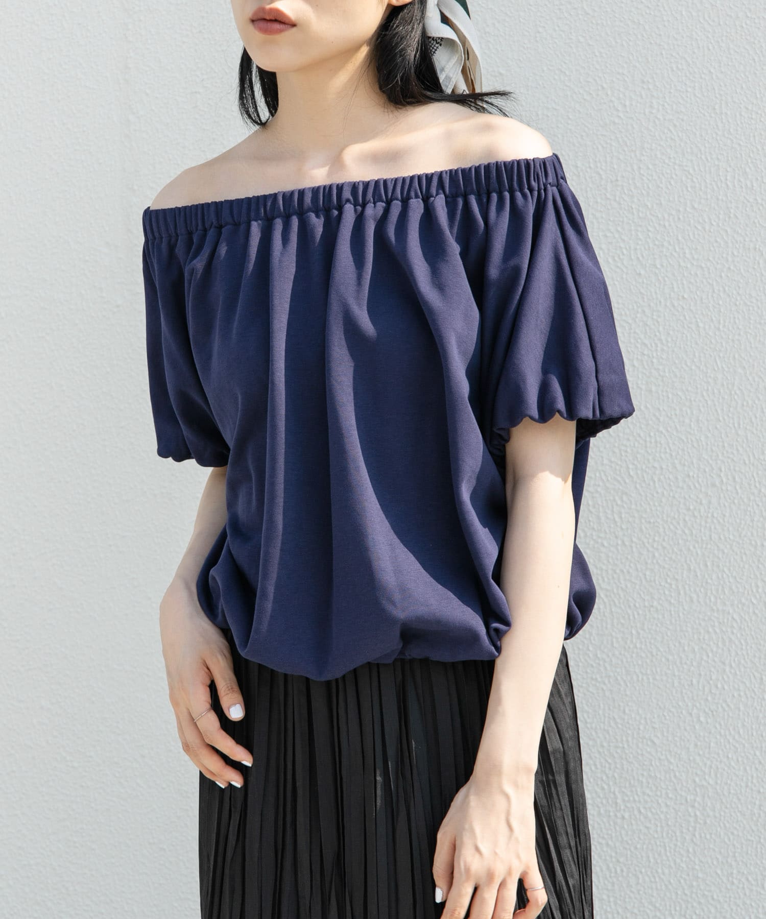 リボンギャザースウェット