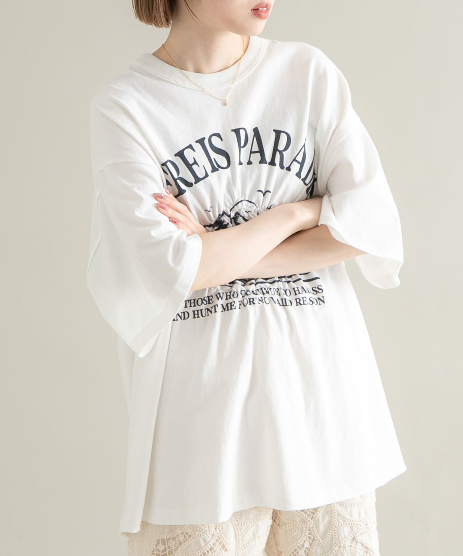 身長：153cm サイズ：one