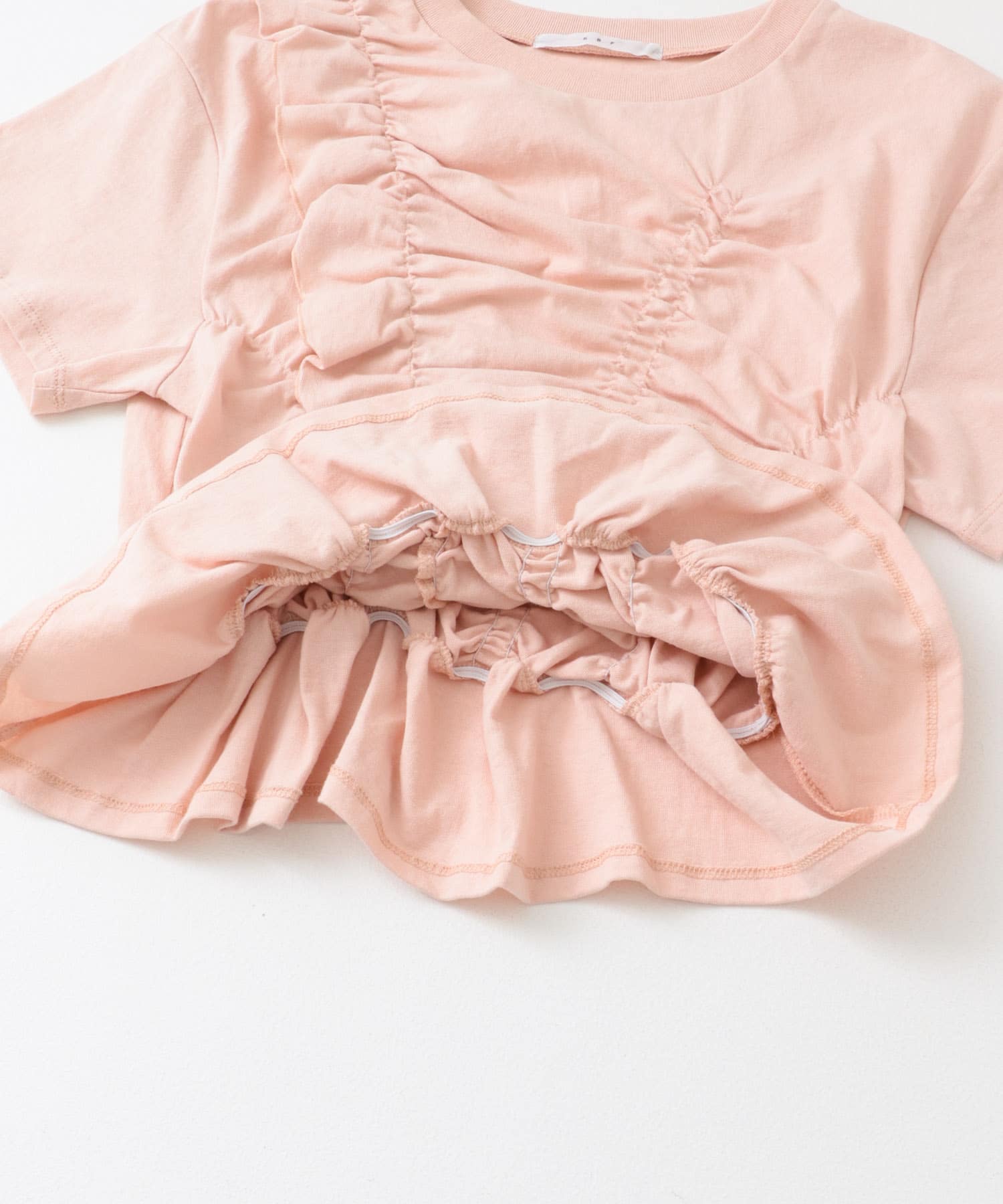 シャーリングデザインTEE PINK one