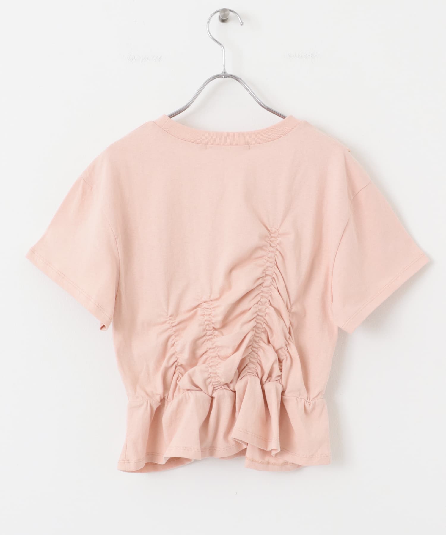 シャーリングデザインTEE PINK one