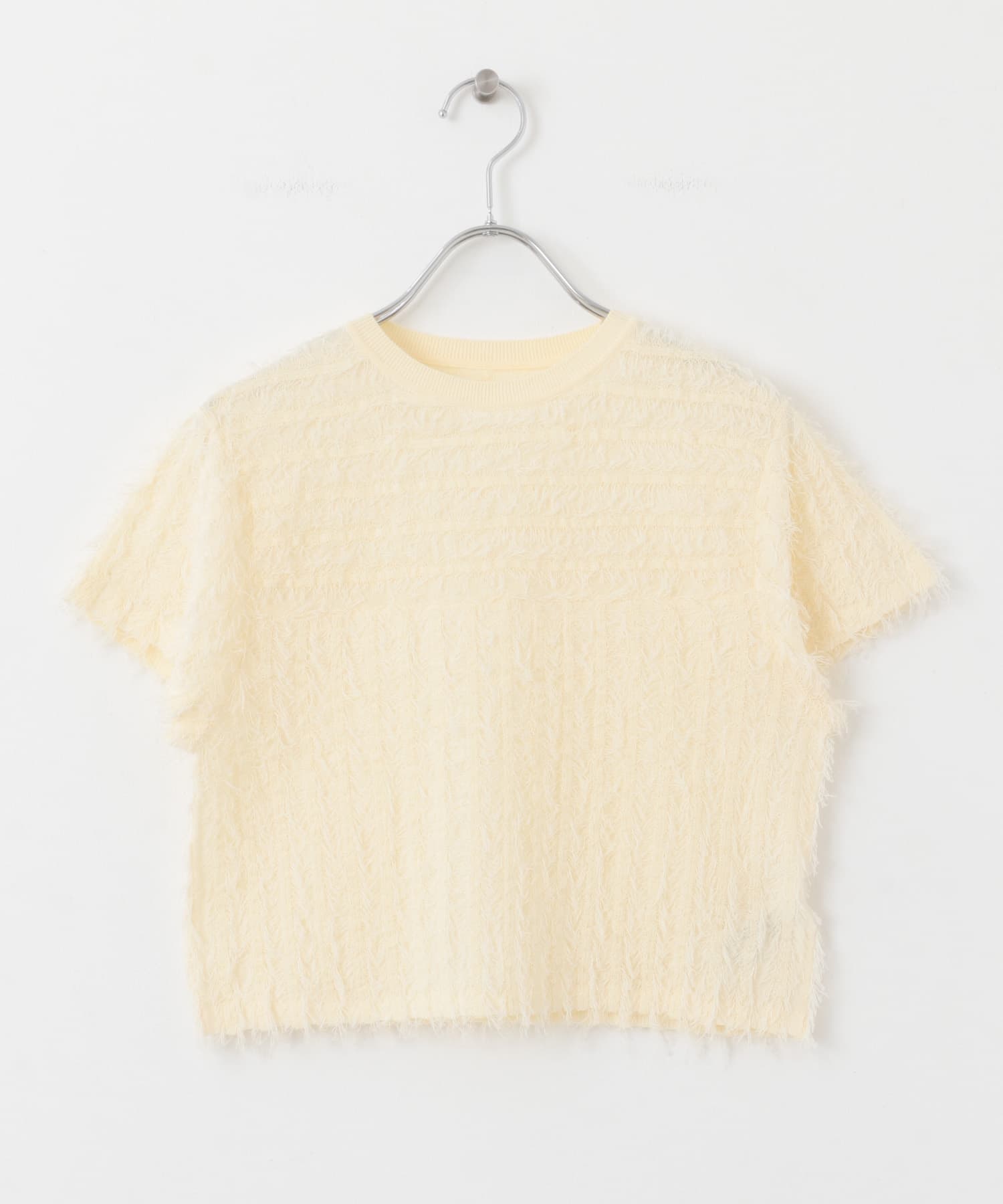 ミニフリンジニットTEE CREAM one