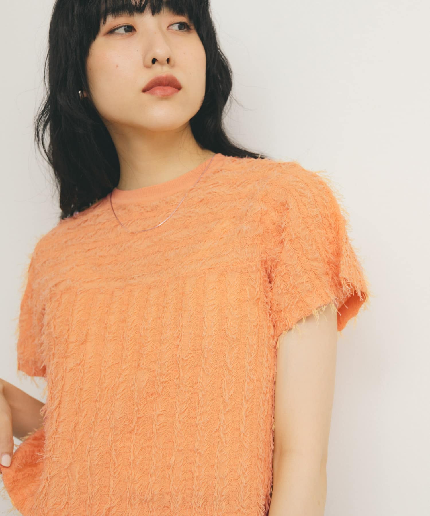 ミニフリンジニットTEE