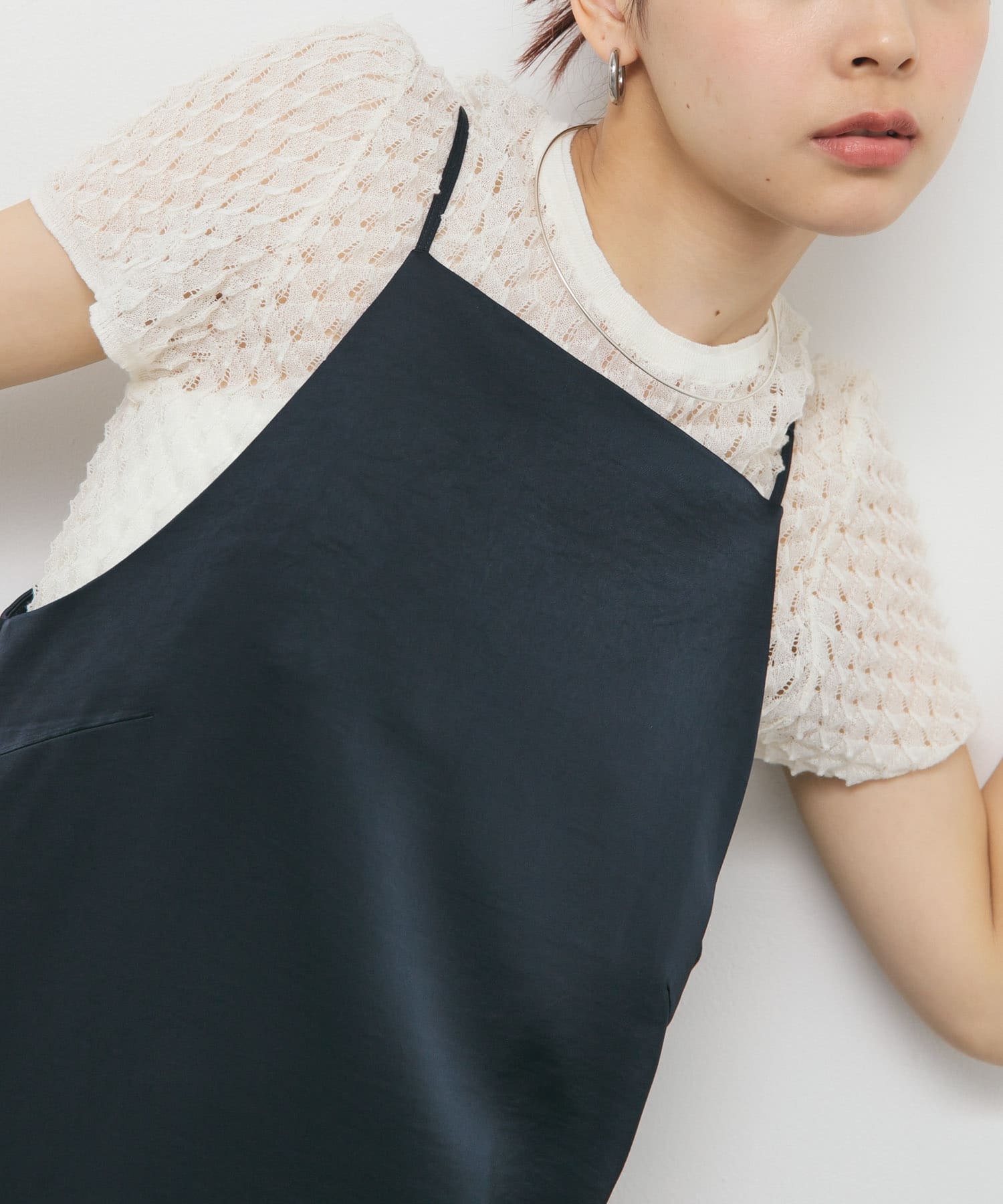 シアークロップドニット