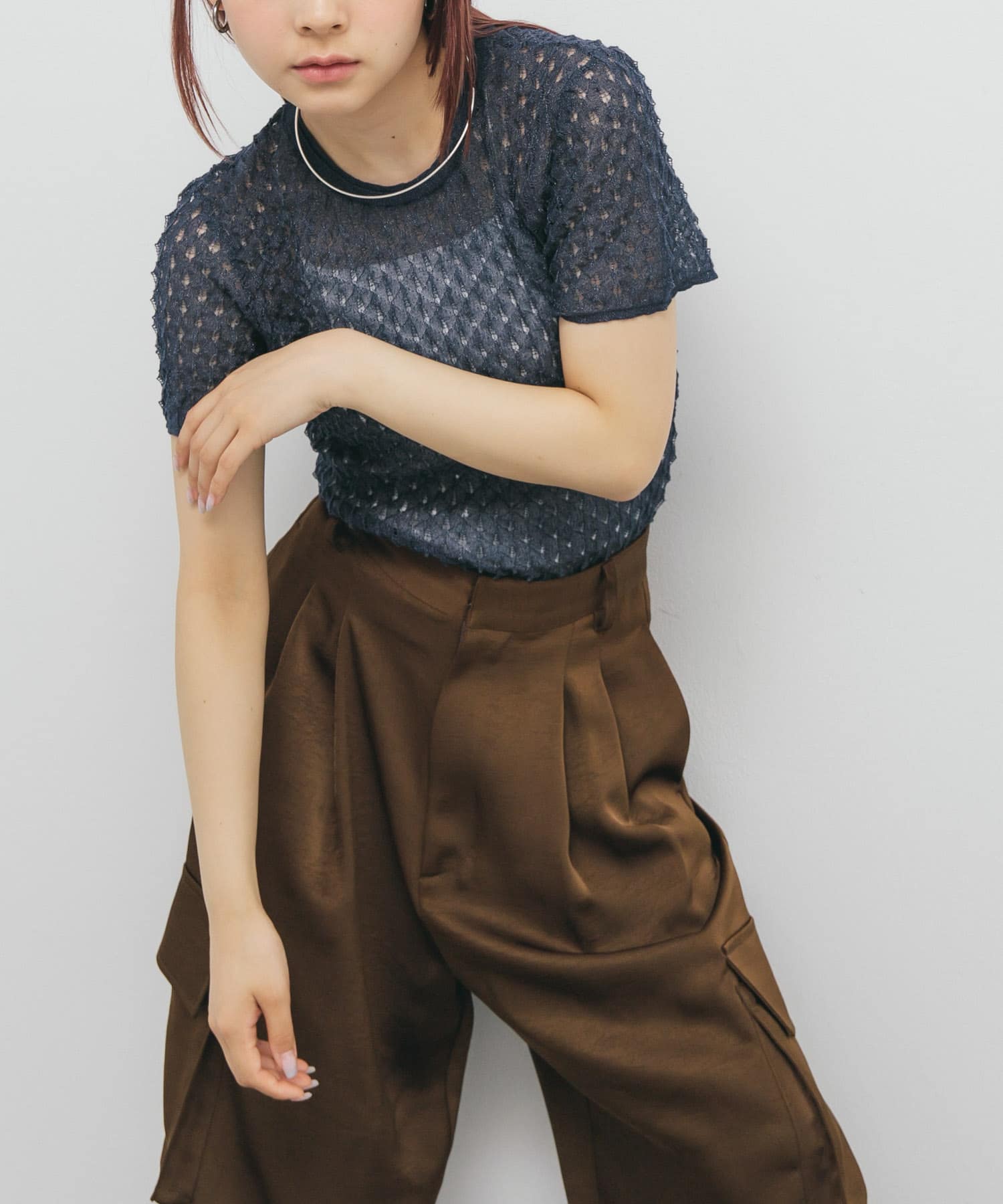 身長：153cm サイズ：one