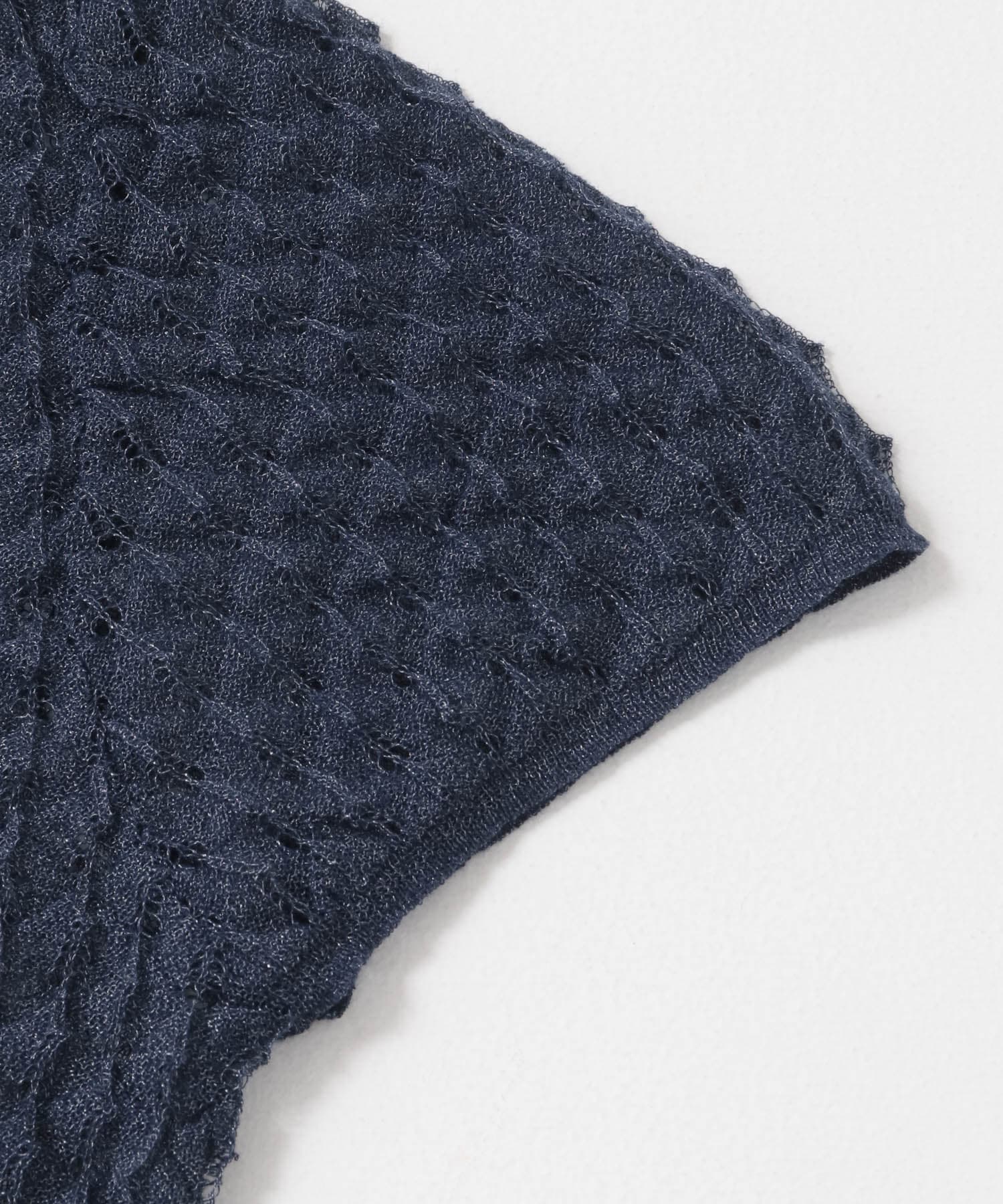 シアークロップドニット NAVY one