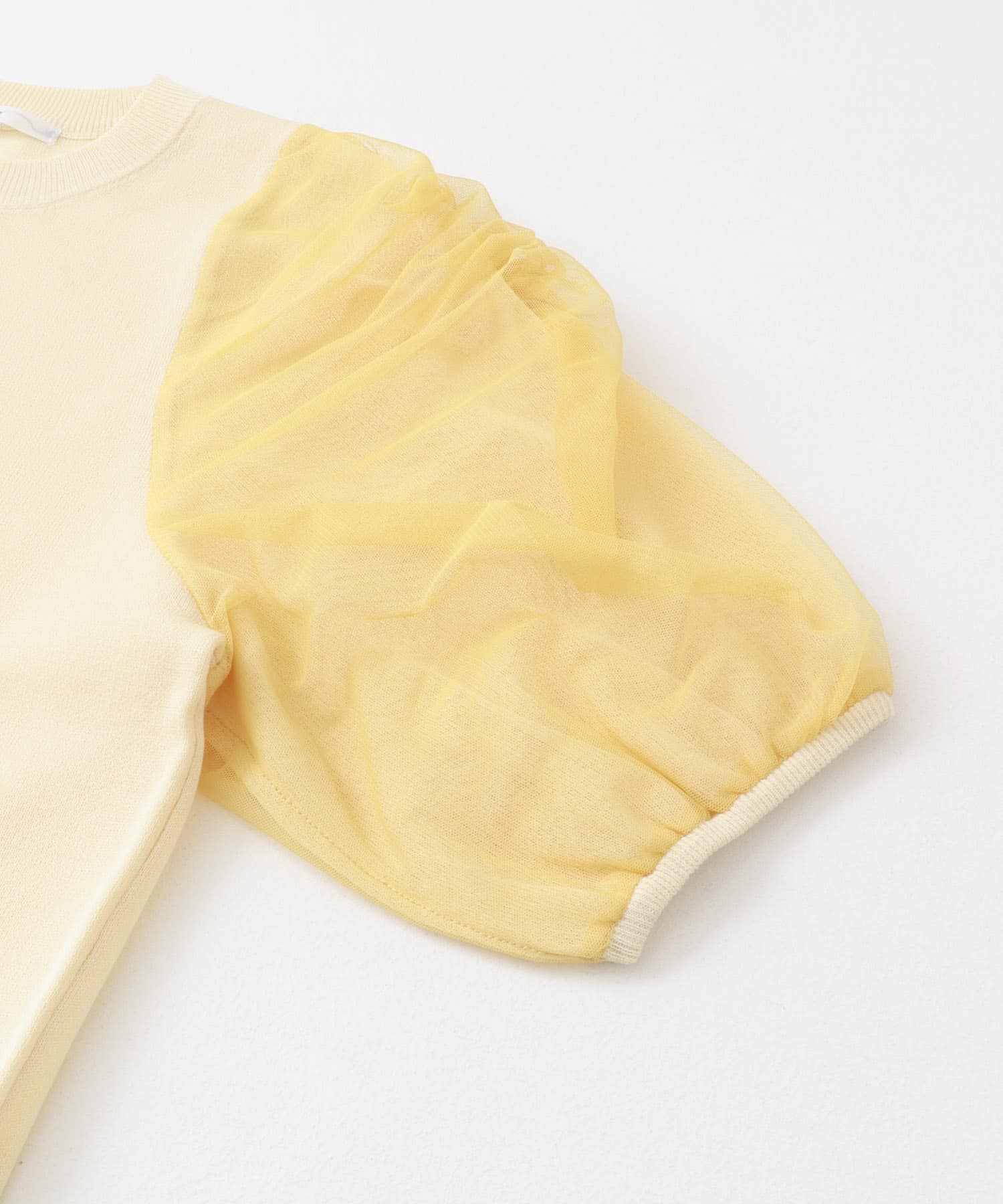 チュールスリーブニット L.BEIGE one