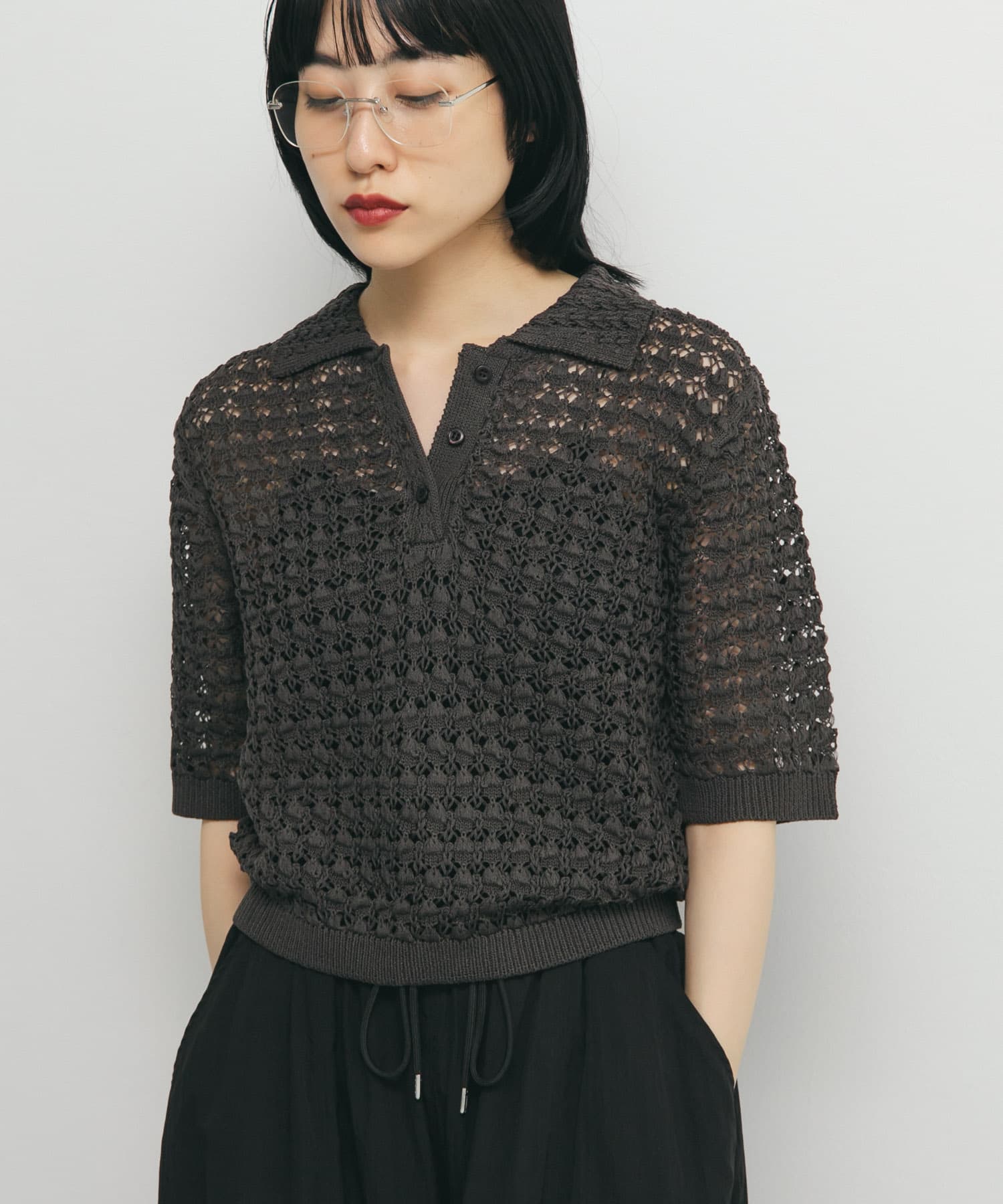 ラッセルカラードニット