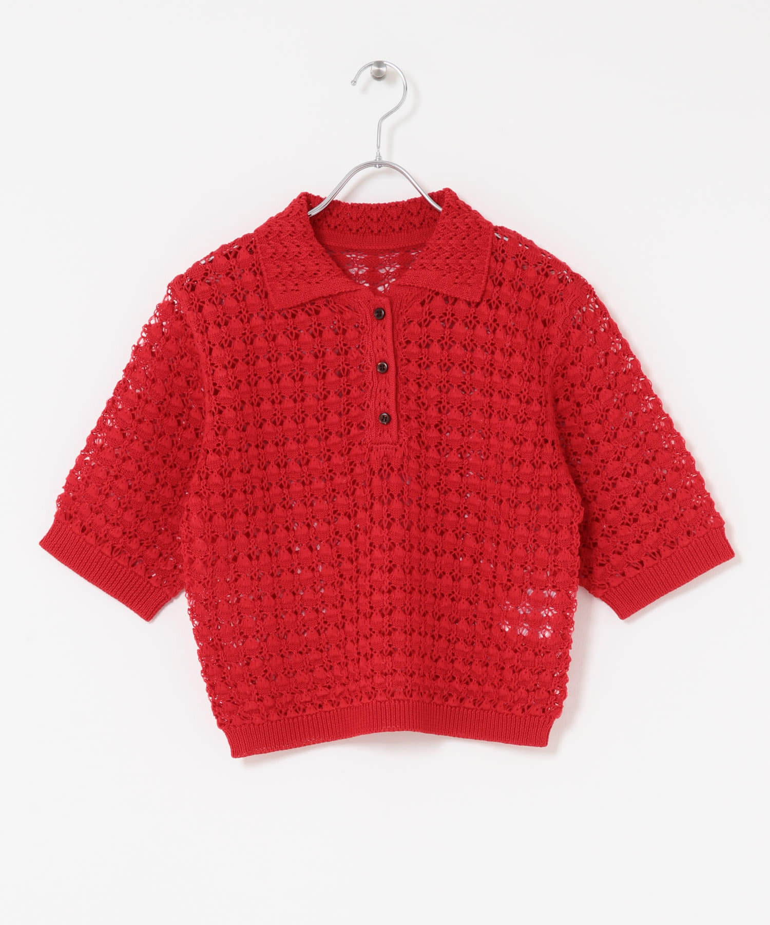 ラッセルカラードニット RED one