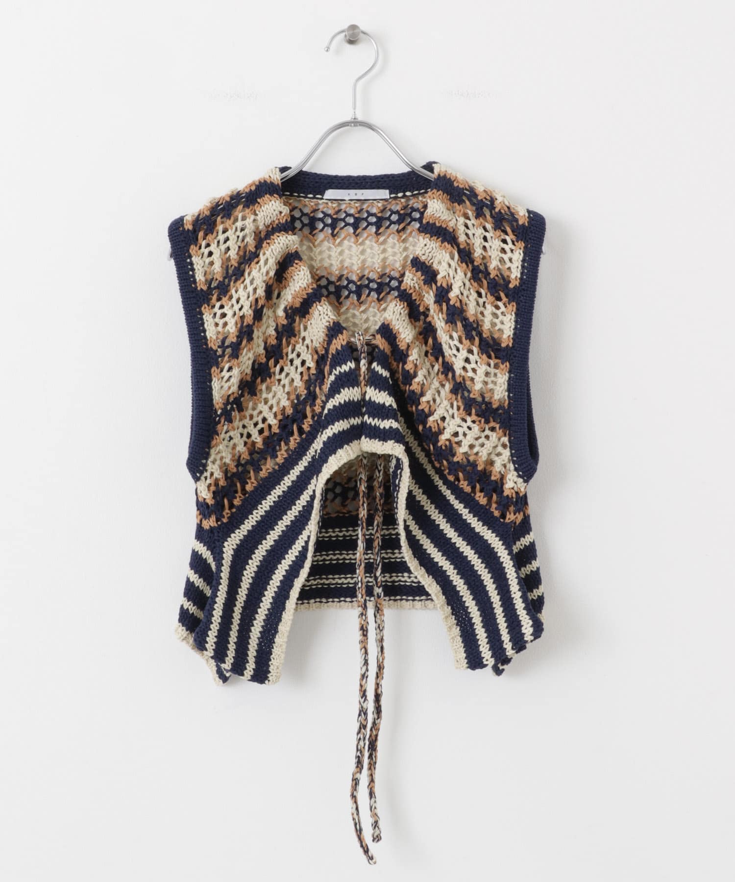 2WAYボーダーベスト NAVY MIX one