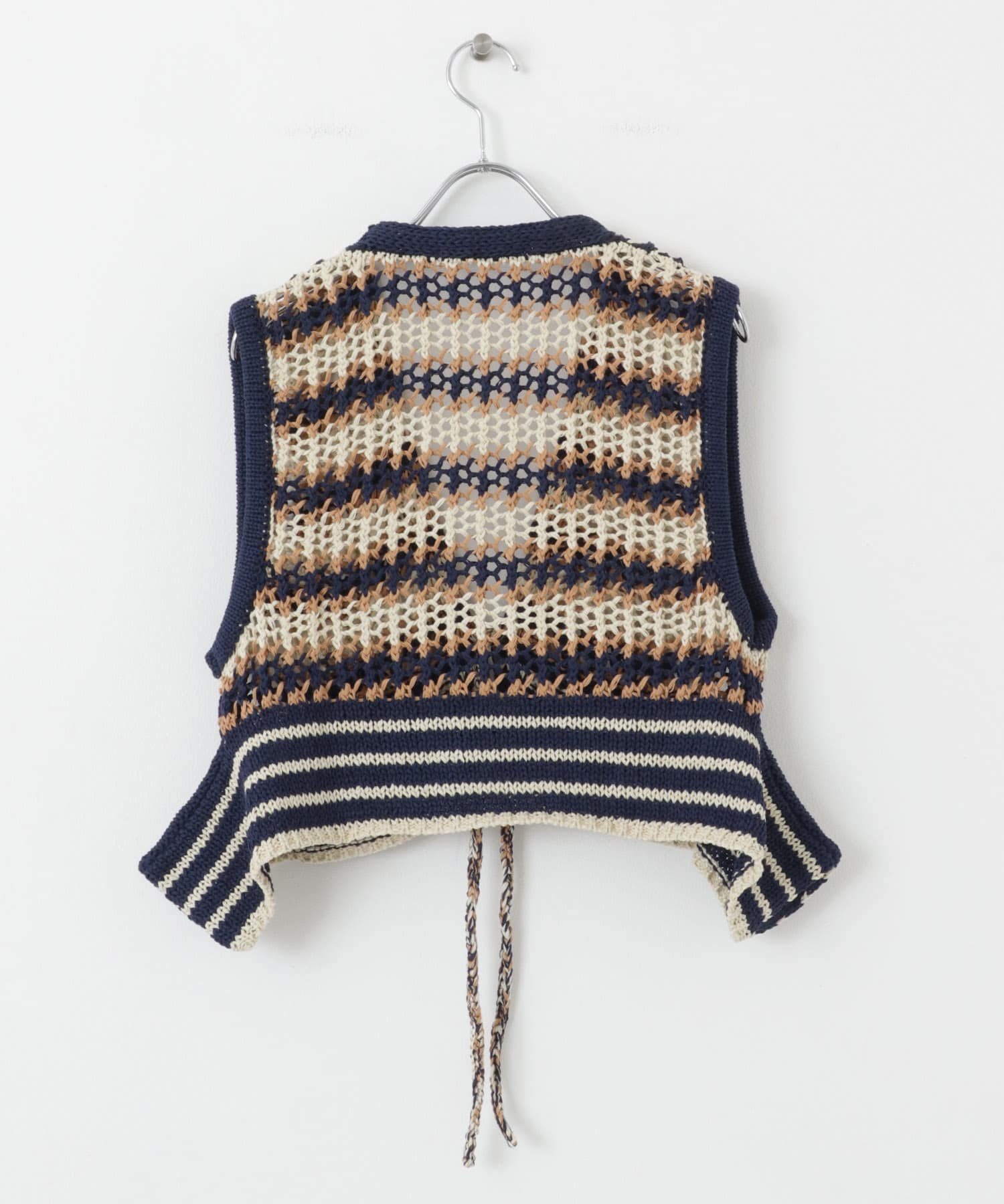 2WAYボーダーベスト NAVY MIX one