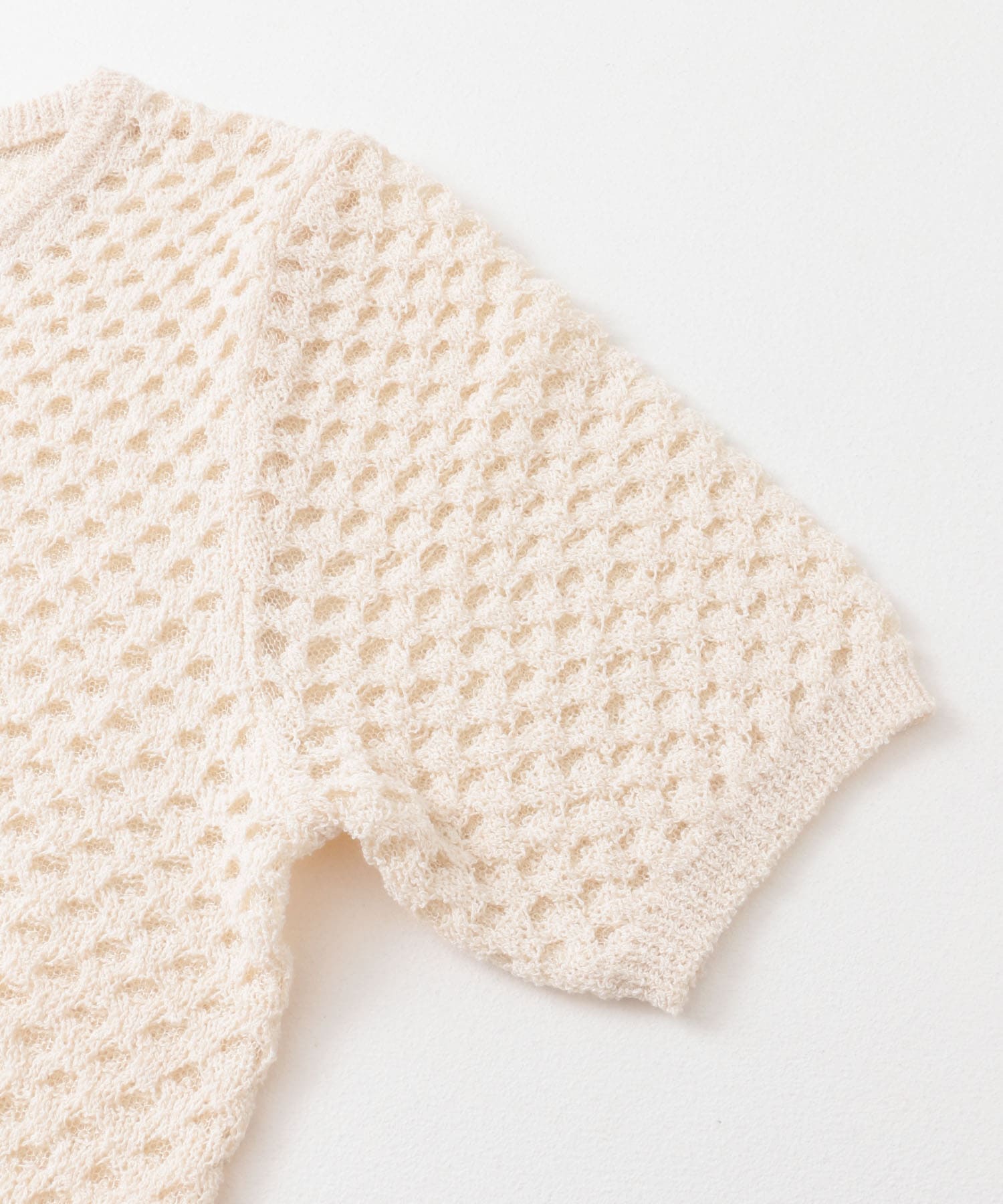 ループヤーンメッシュプルオーバー IVORY one