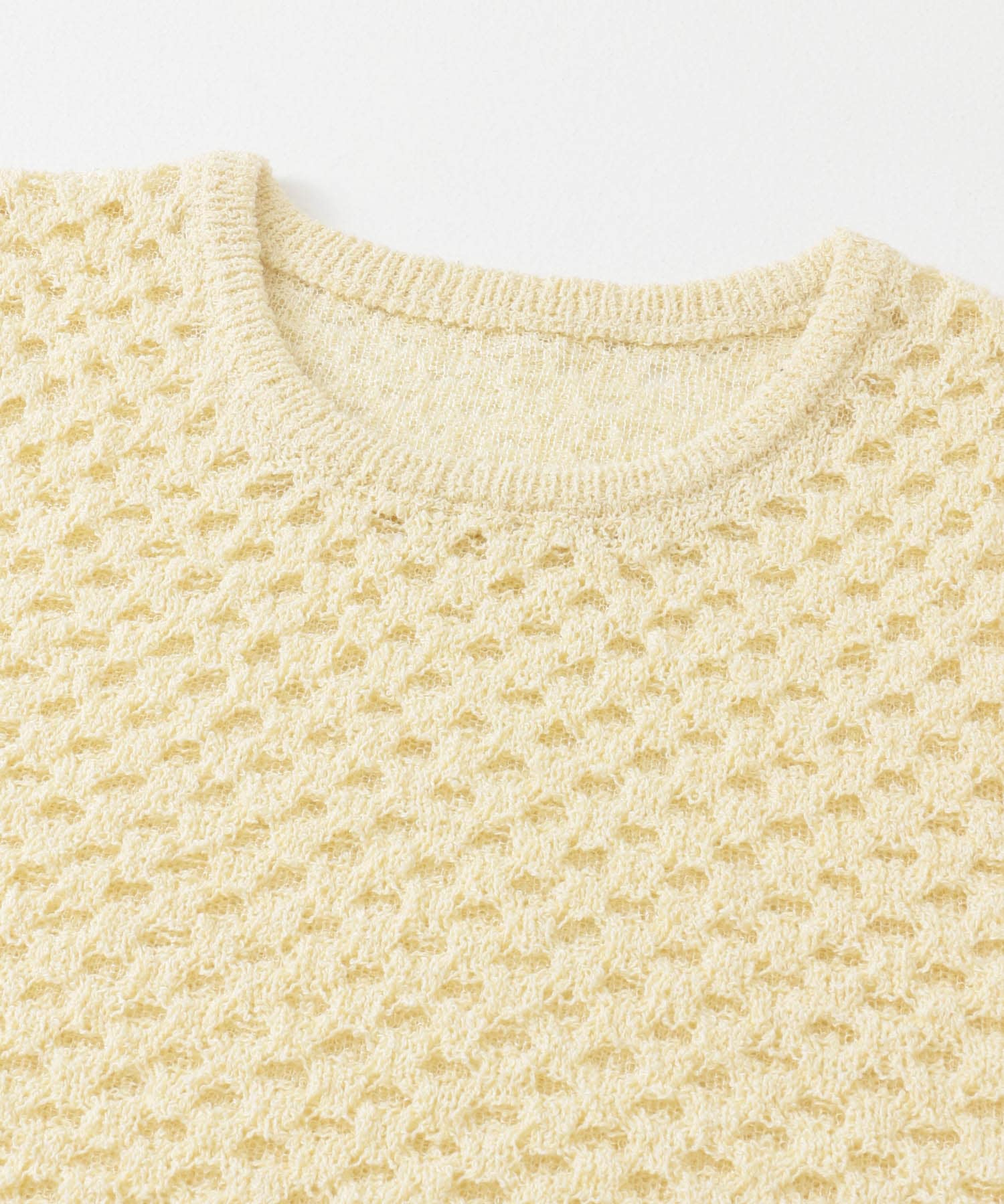 ループヤーンメッシュプルオーバー YELLOW one