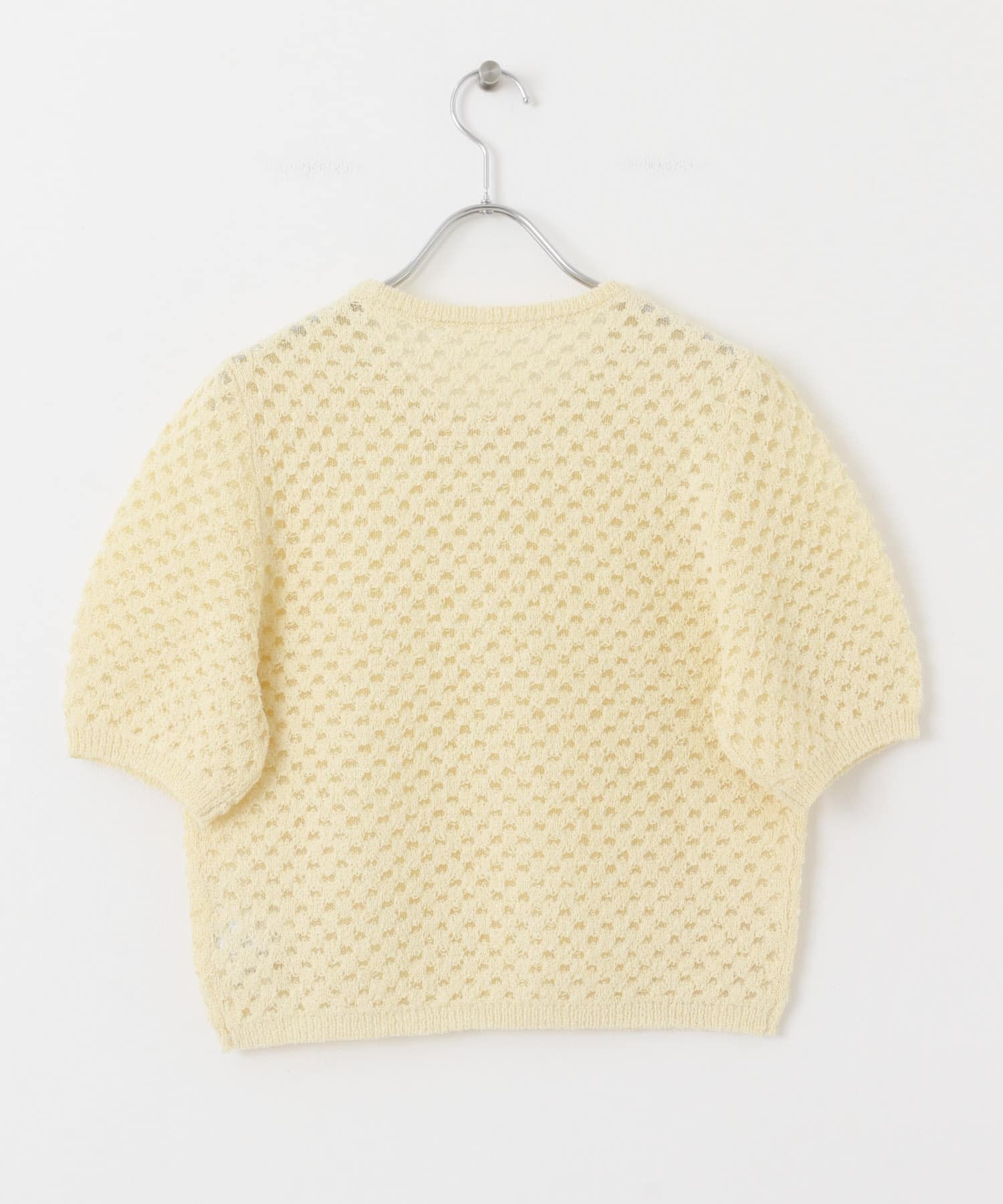 ループヤーンメッシュプルオーバー YELLOW one