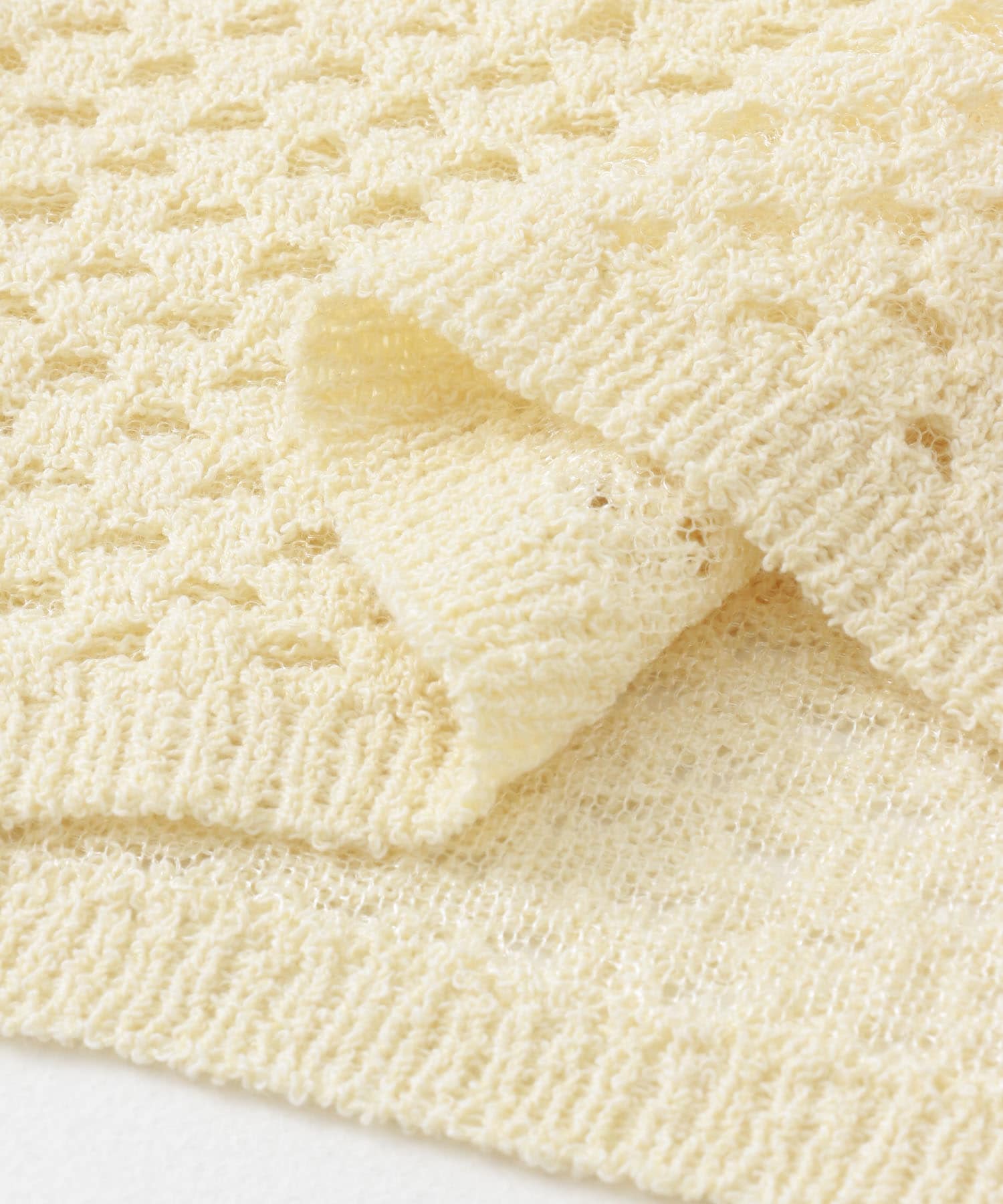 ループヤーンメッシュプルオーバー YELLOW one