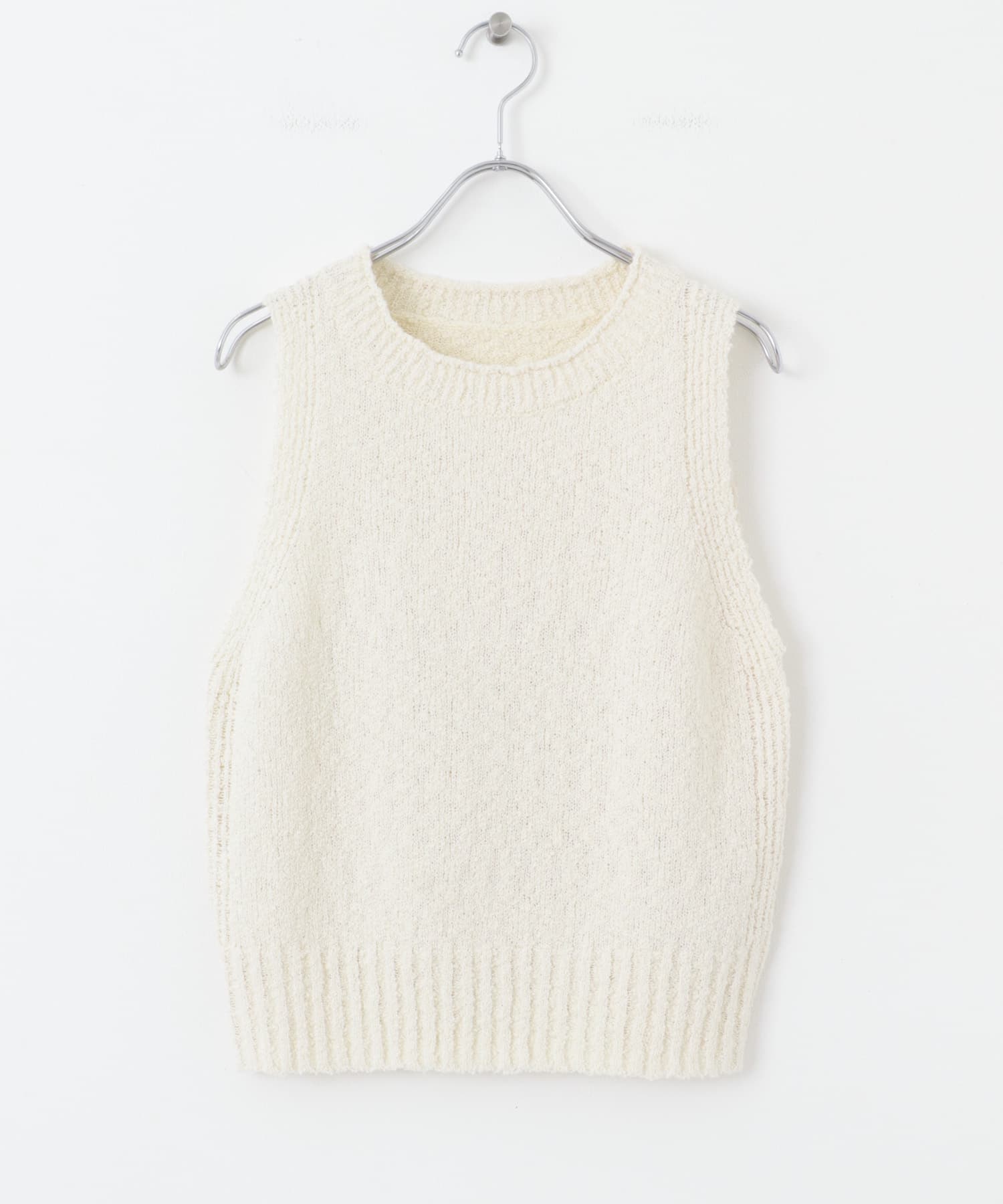 ブークレニットタンクトップ IVORY one