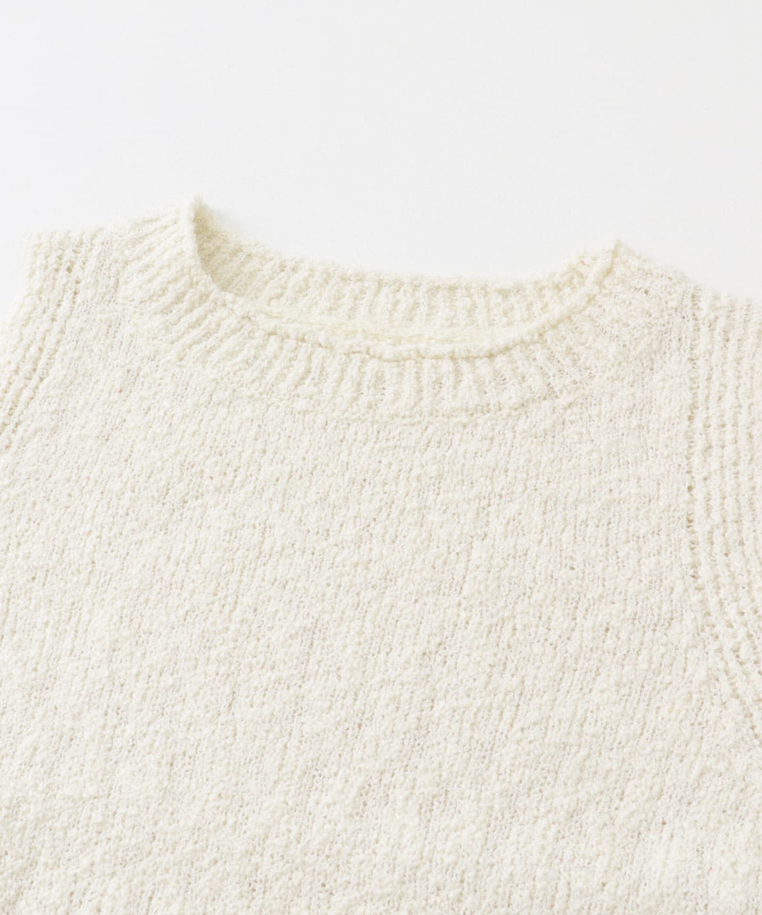 ブークレニットタンクトップ IVORY one