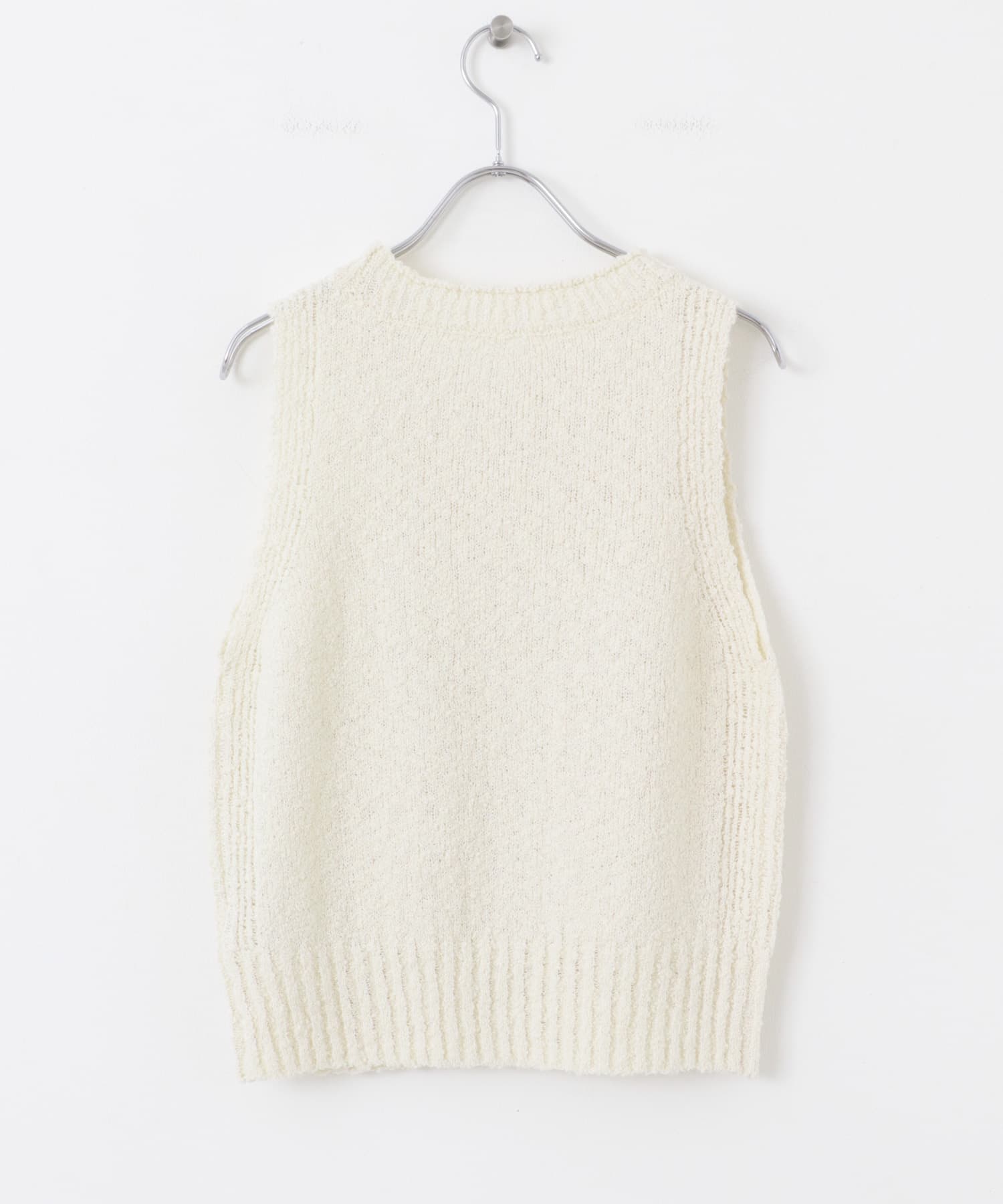 ブークレニットタンクトップ IVORY one