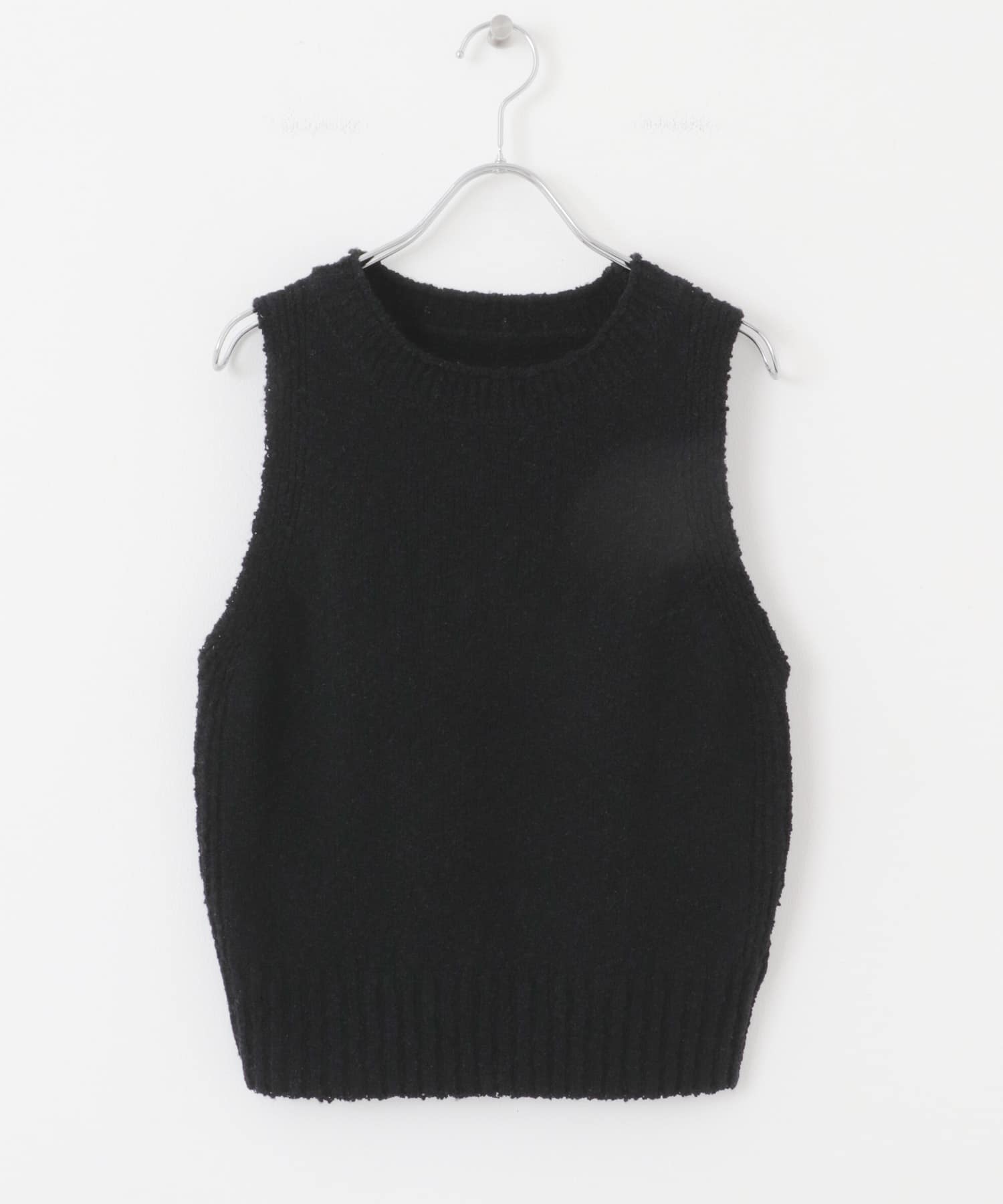 ブークレニットタンクトップ BLACK one