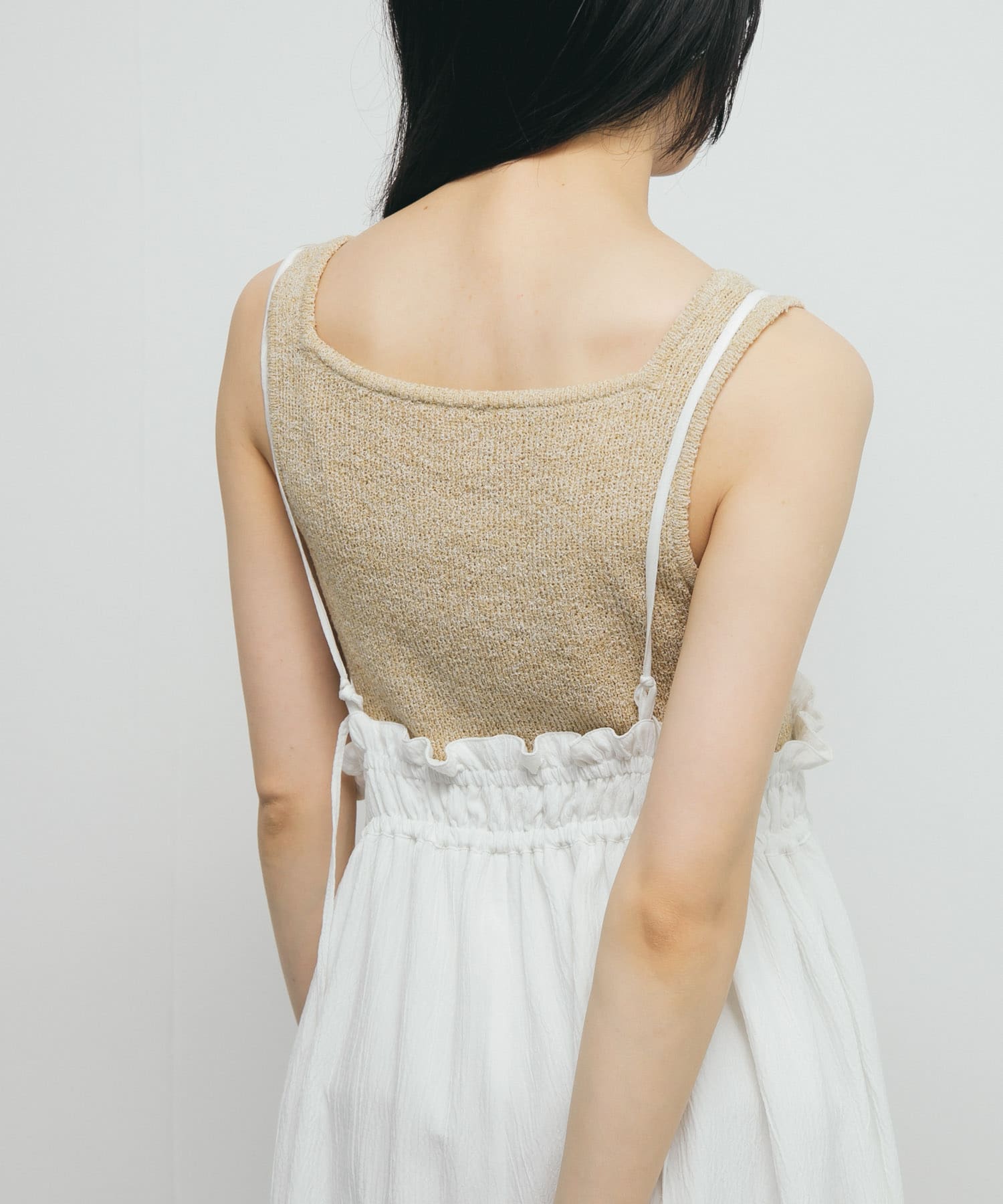 スクエアニットタンクトップ