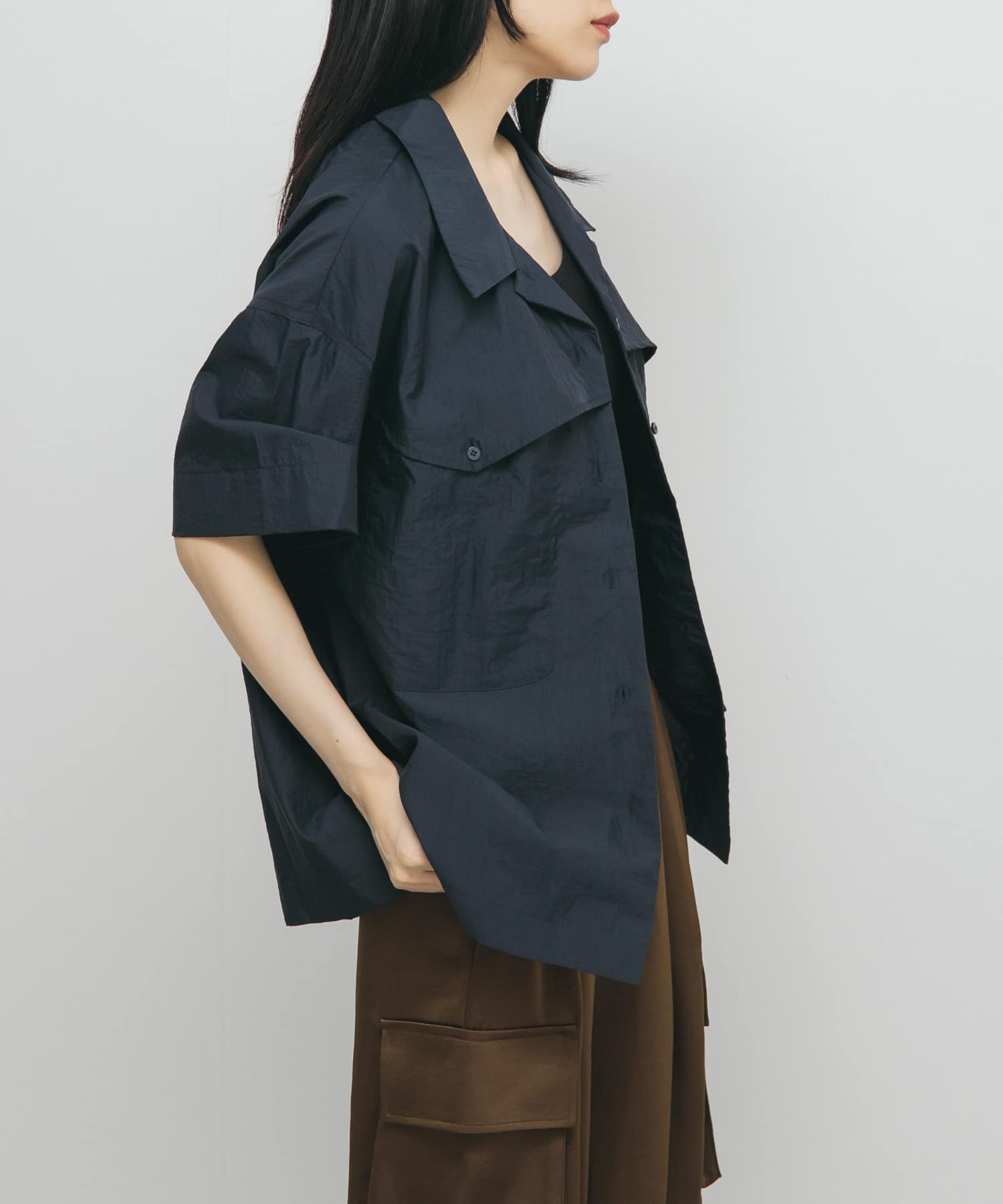 ポケットデザインルーズシャツ