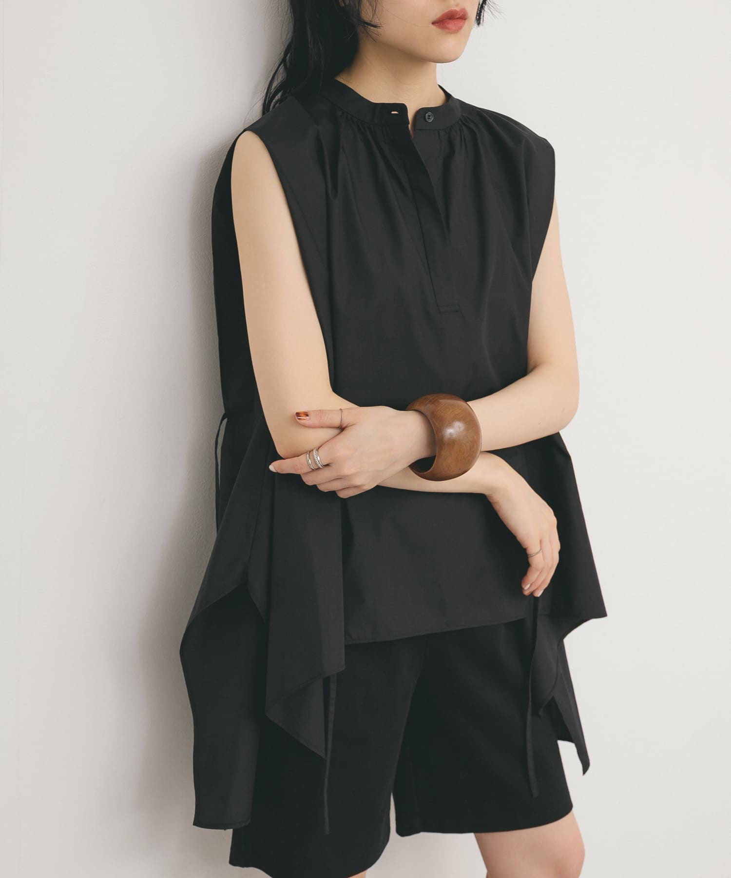 BACKボリュームギャザーブラウス